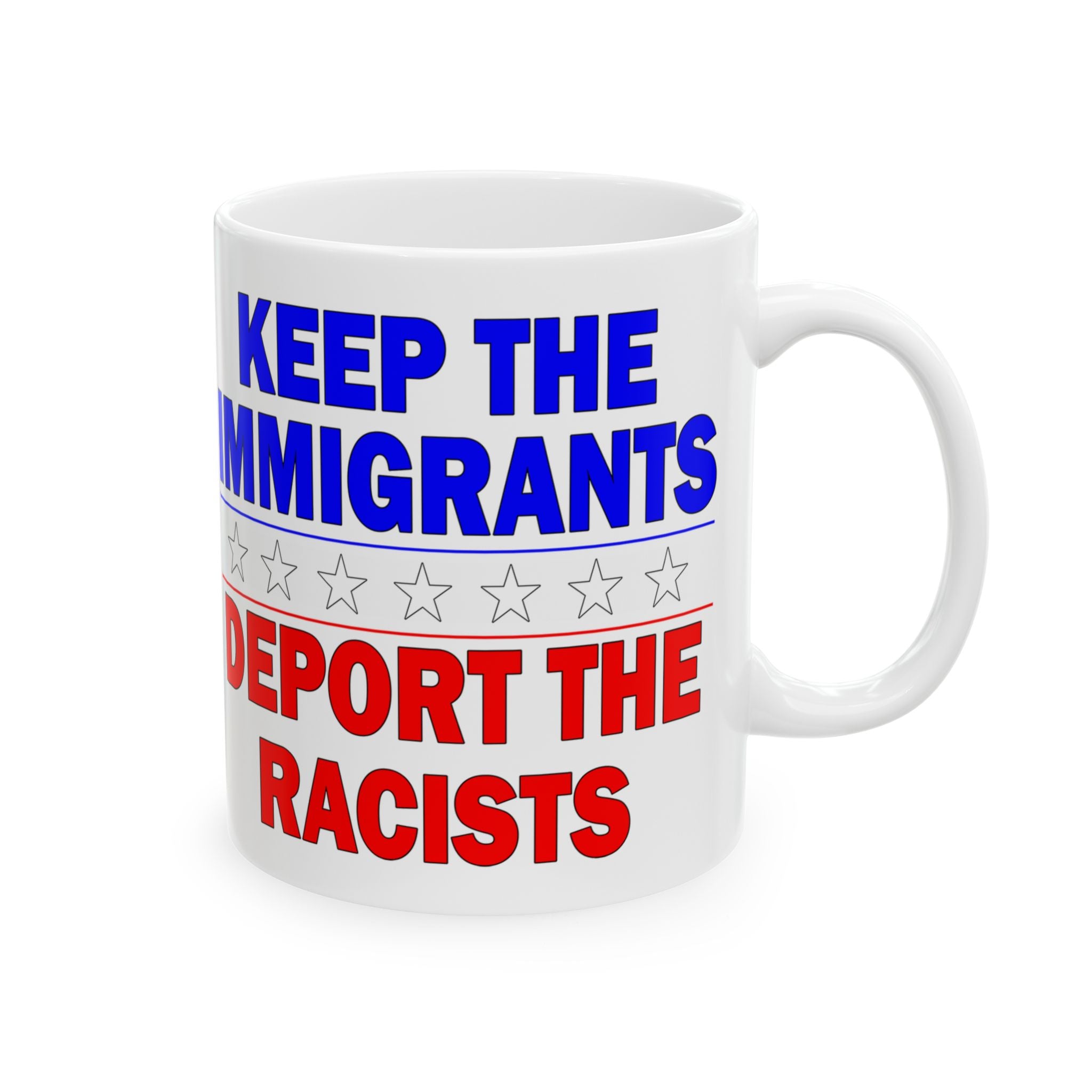 KEEP THE IMMIGRANTS CERAMIC MUG/WHITE