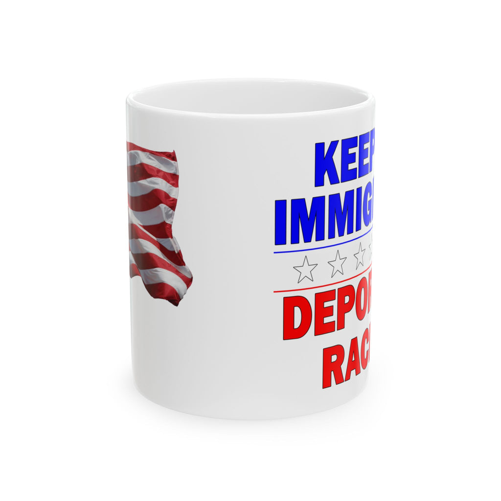 KEEP THE IMMIGRANTS CERAMIC MUG/WHITE