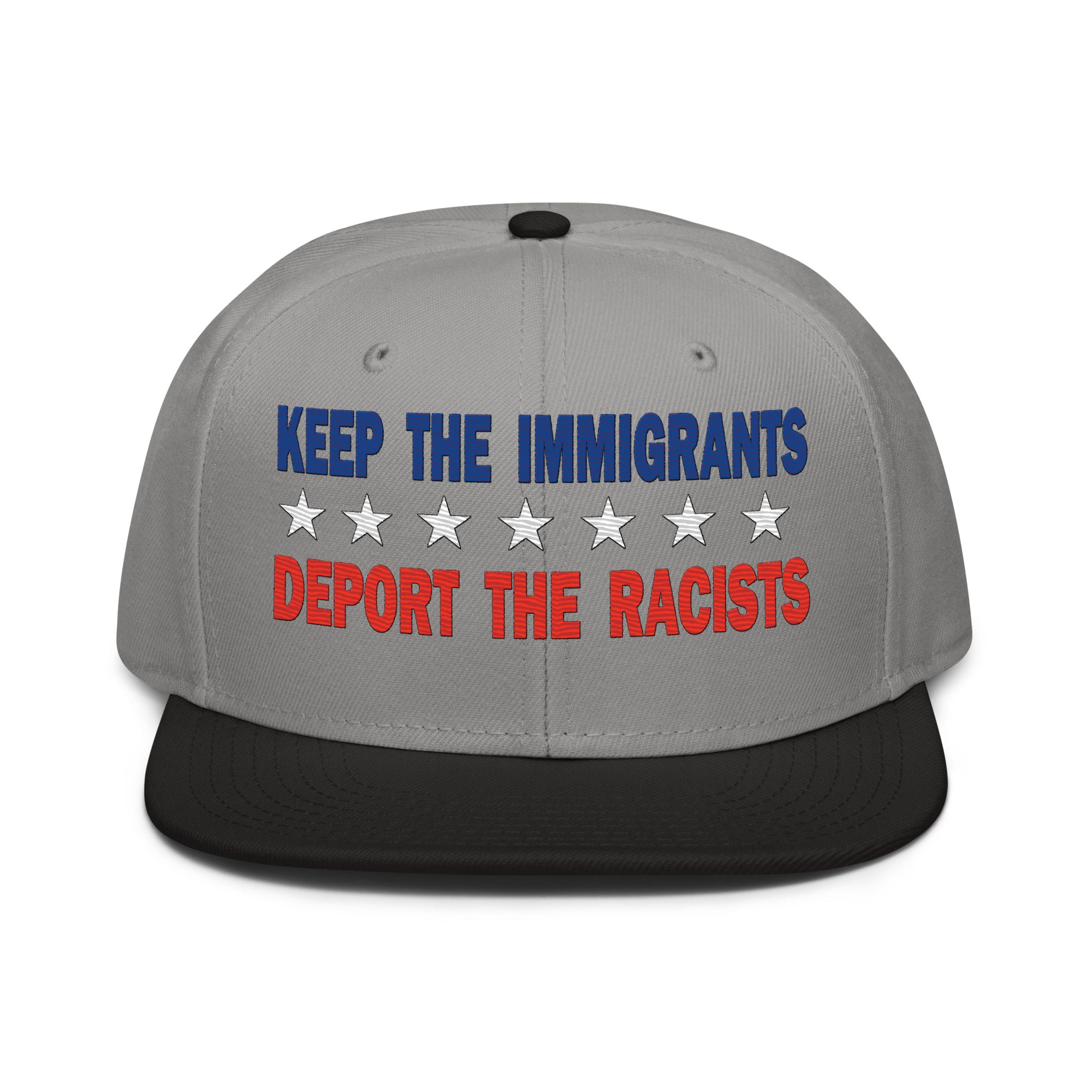 KEEP THE IMMIGRANTS  SNAPBACK CAP/Black/Charcoal gray/Charcoal gray