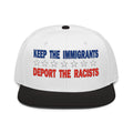 KEEP THE IMMIGRANTS  SNAPBACK CAP/Black/White/White