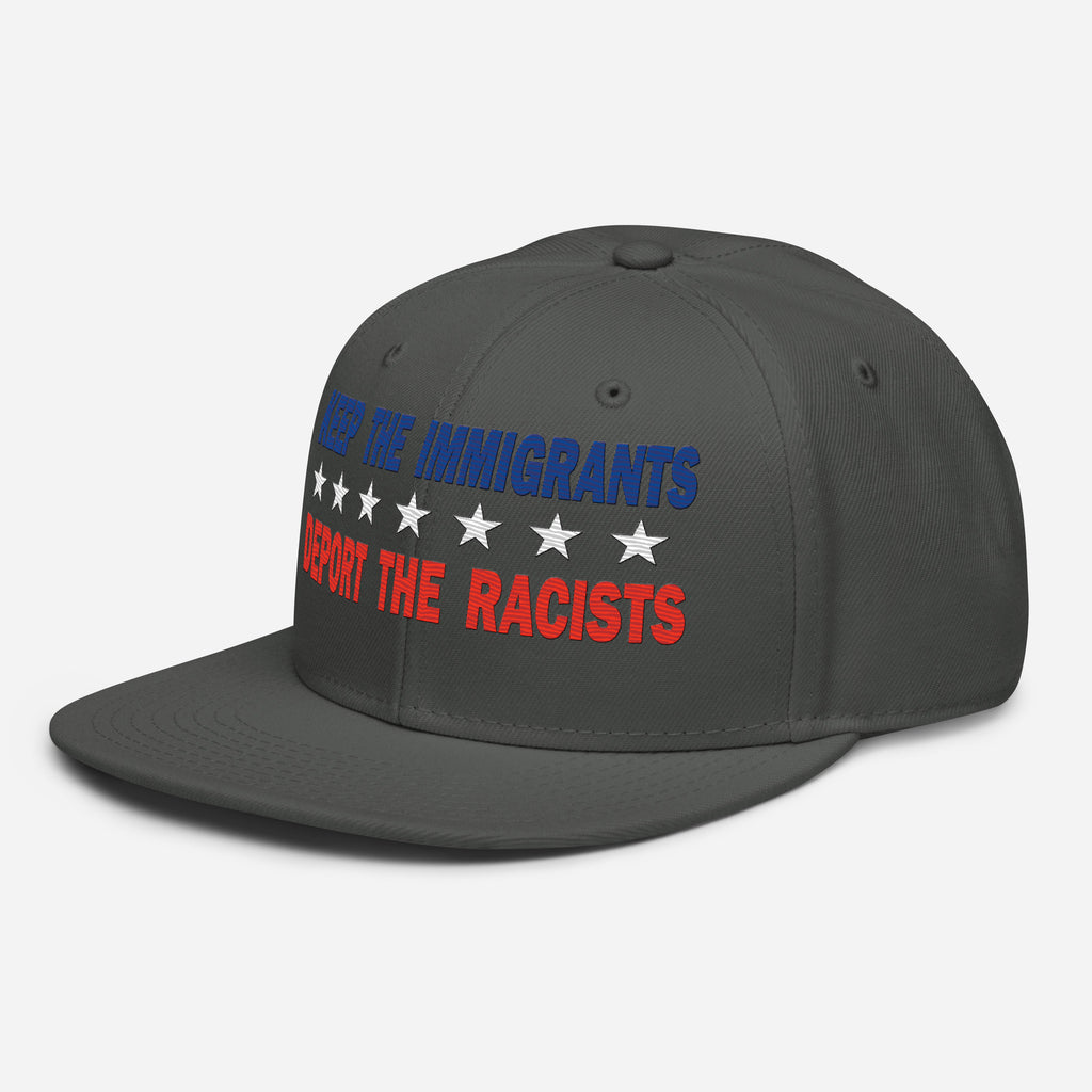 KEEP THE IMMIGRANTS  SNAPBACK CAP/Charcoal gray