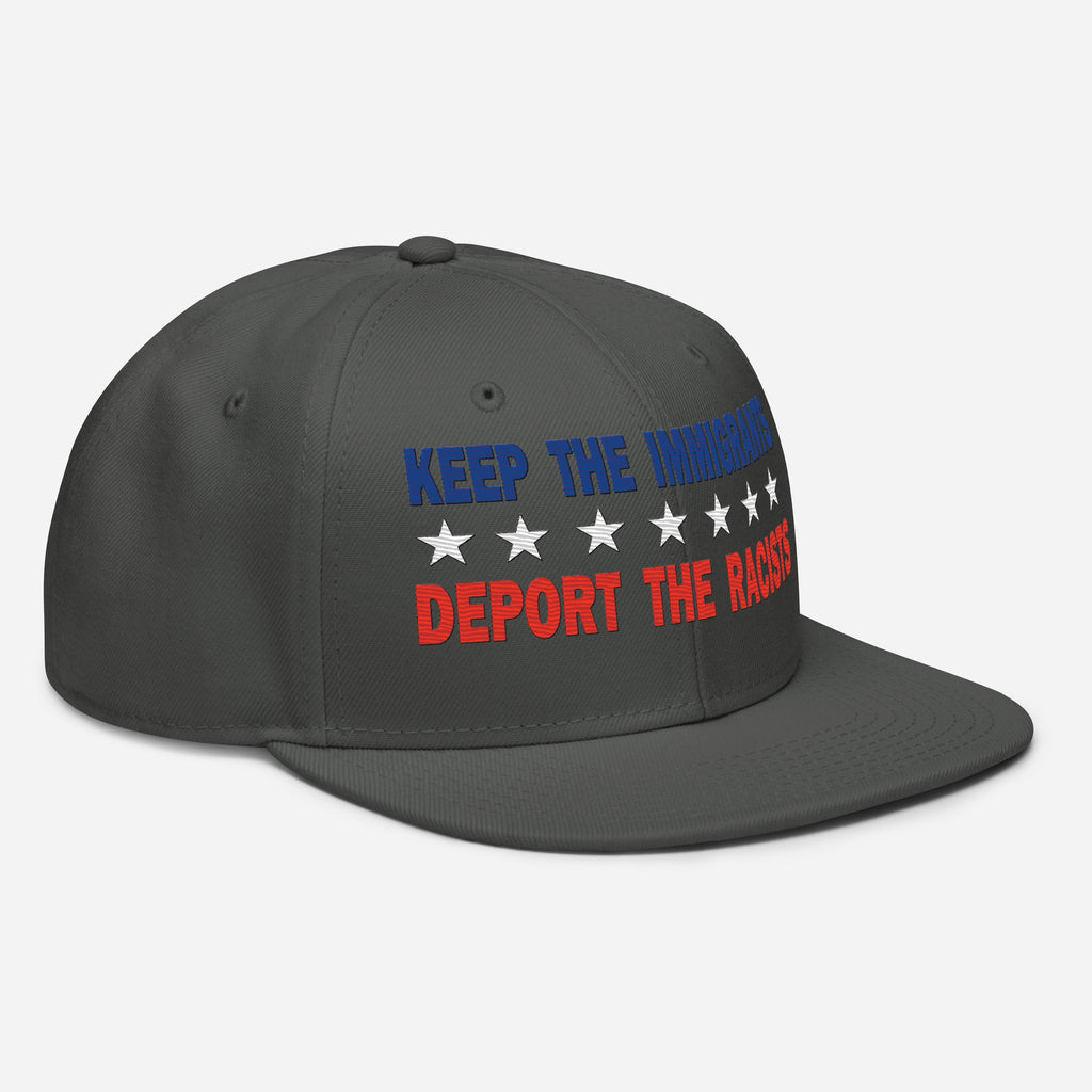 KEEP THE IMMIGRANTS  SNAPBACK CAP/Charcoal gray