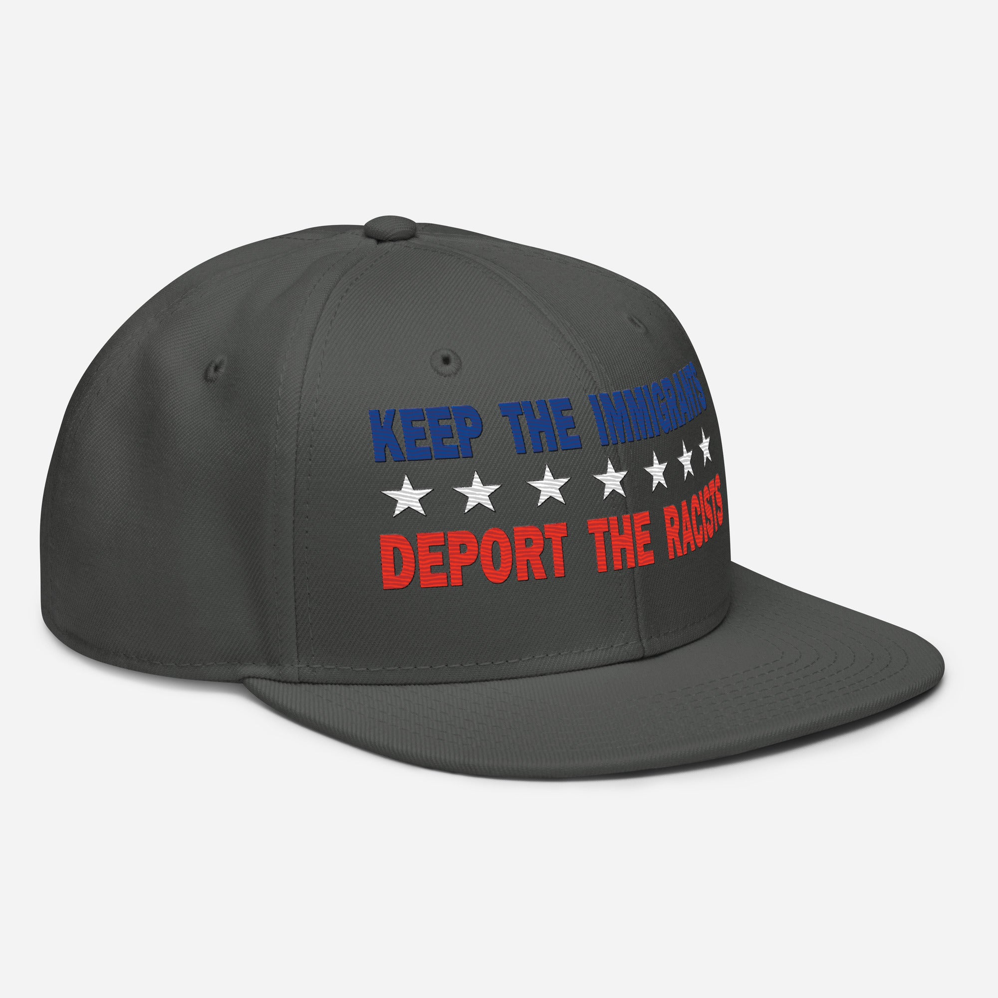 KEEP THE IMMIGRANTS  SNAPBACK CAP/Charcoal gray