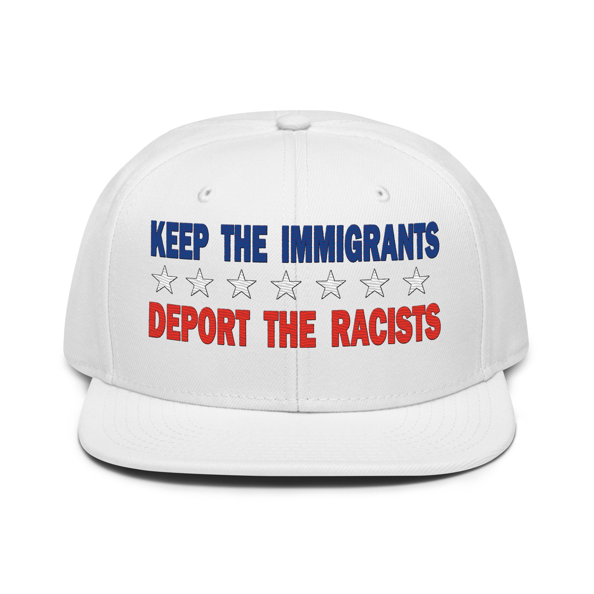 KEEP THE IMMIGRANTS  SNAPBACK CAP/White