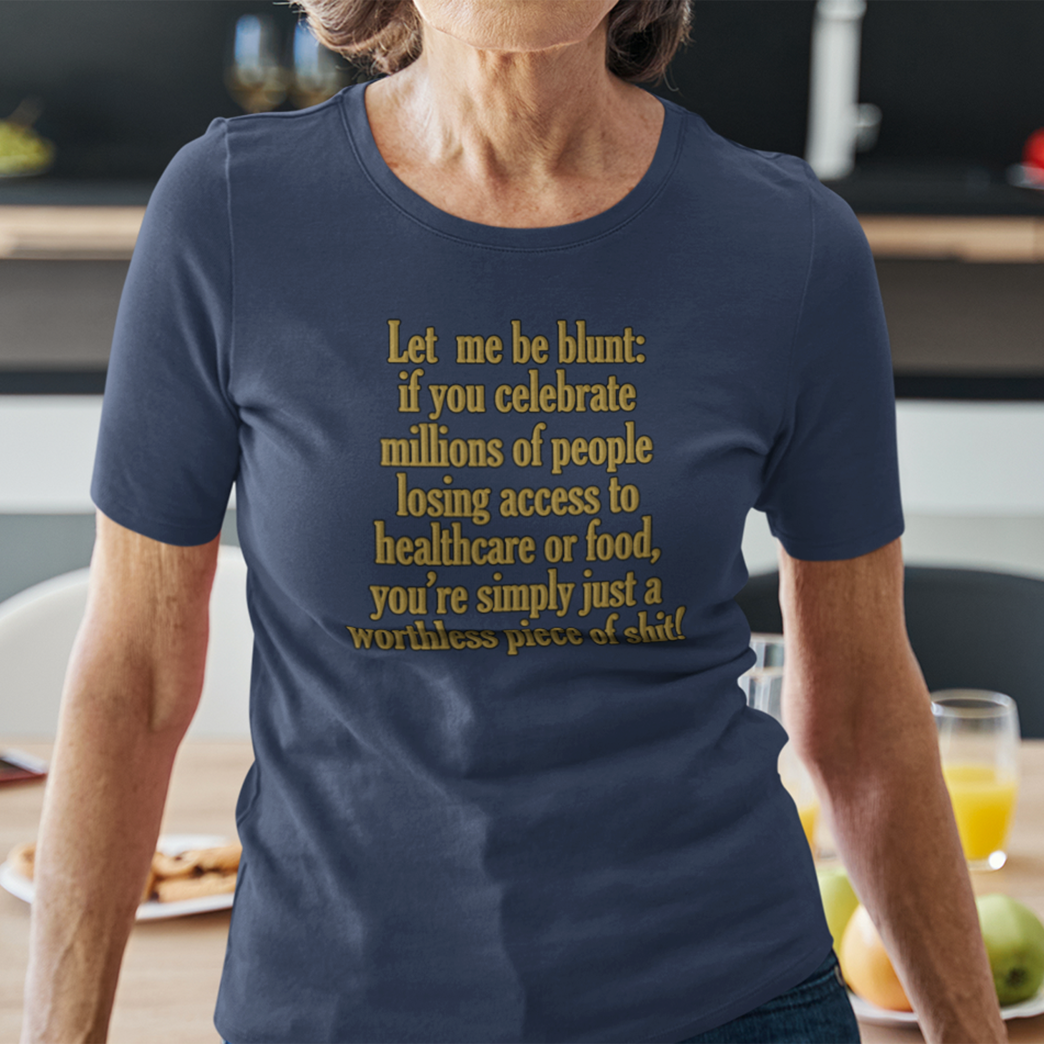 LET ME BE BLUNT T-SHIRT/NAVY