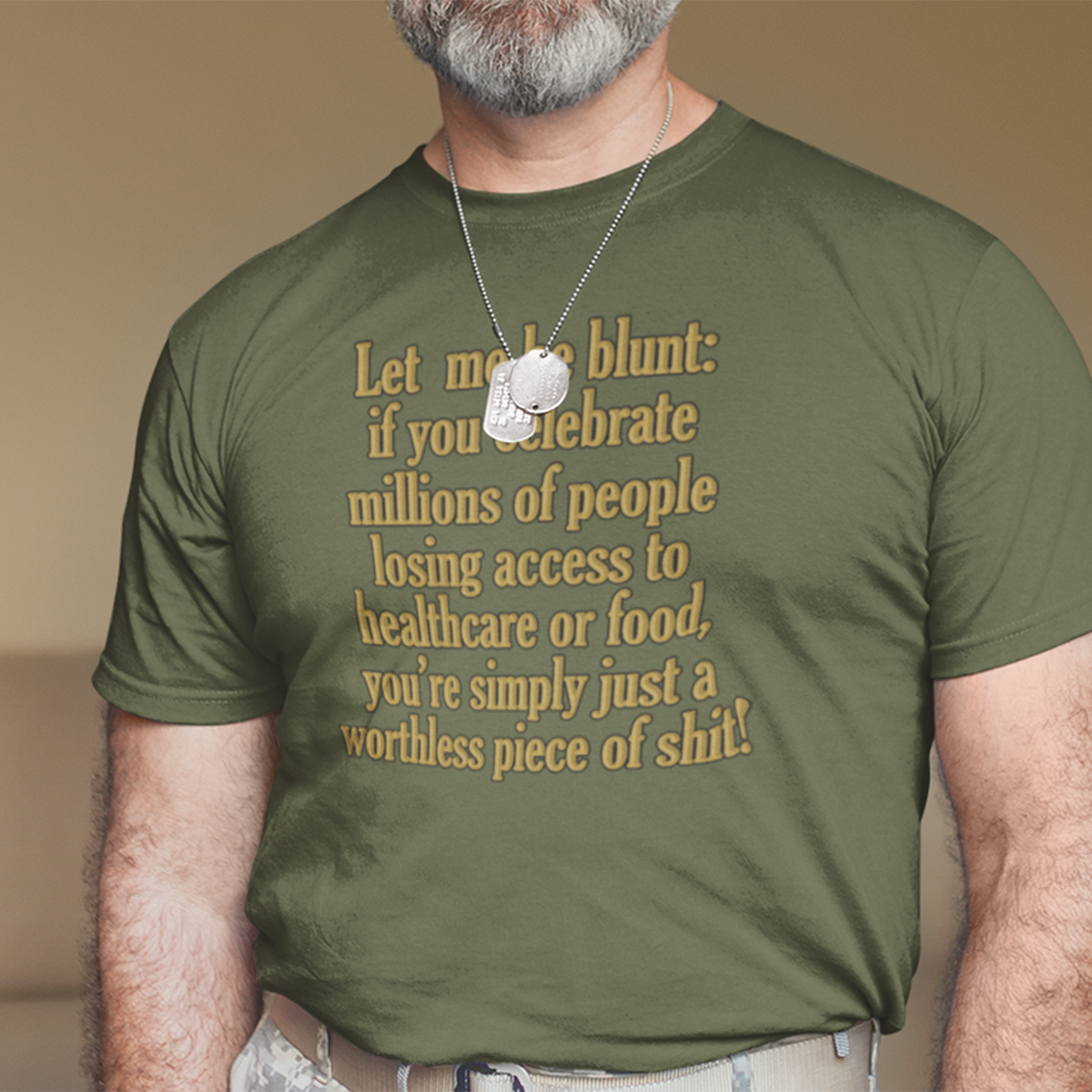 LET ME BE BLUNT T-SHIRT/OLIVE