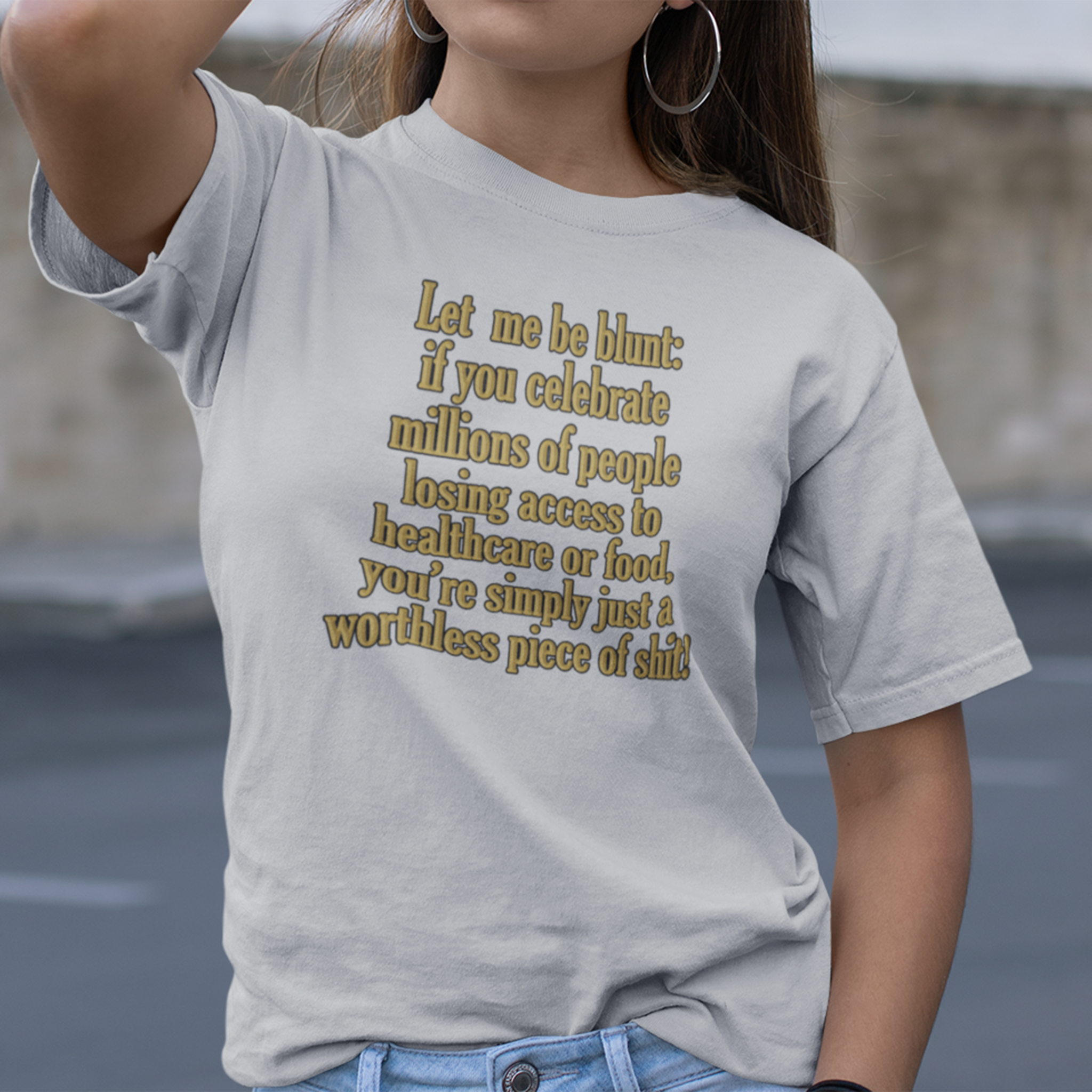 LET ME BE BLUNT T-SHIRT/SILVER