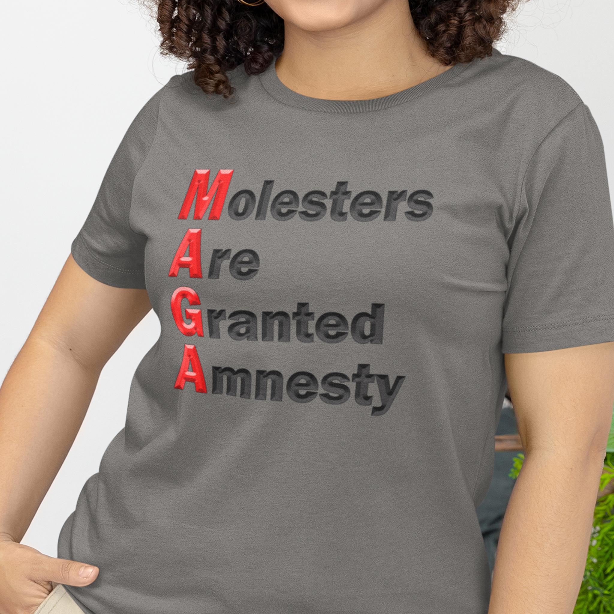 MAGA AMNESTY T-SHIRT/ASPHALT