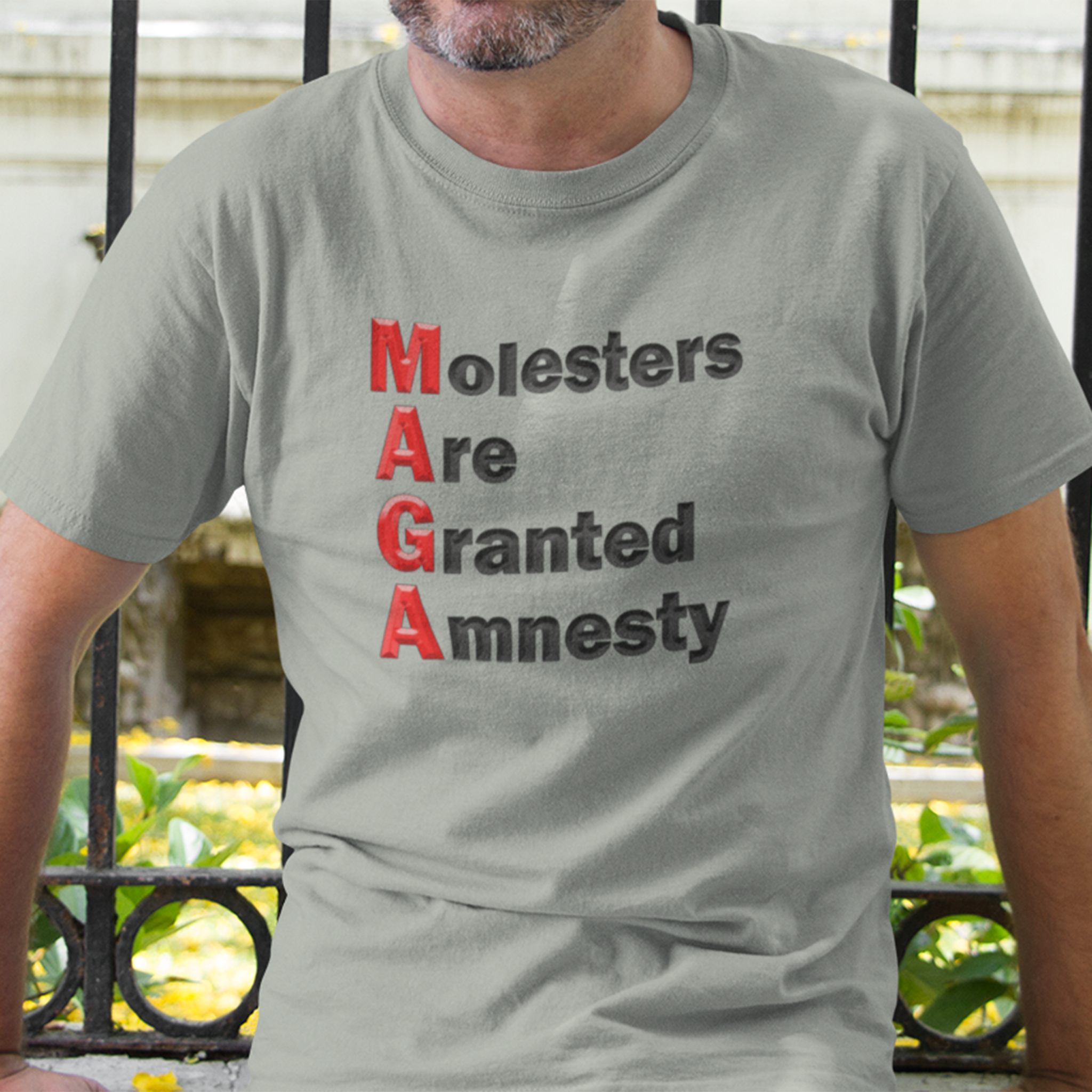 MAGA AMNESTY T-SHIRT/ATHLETIC HEATHER