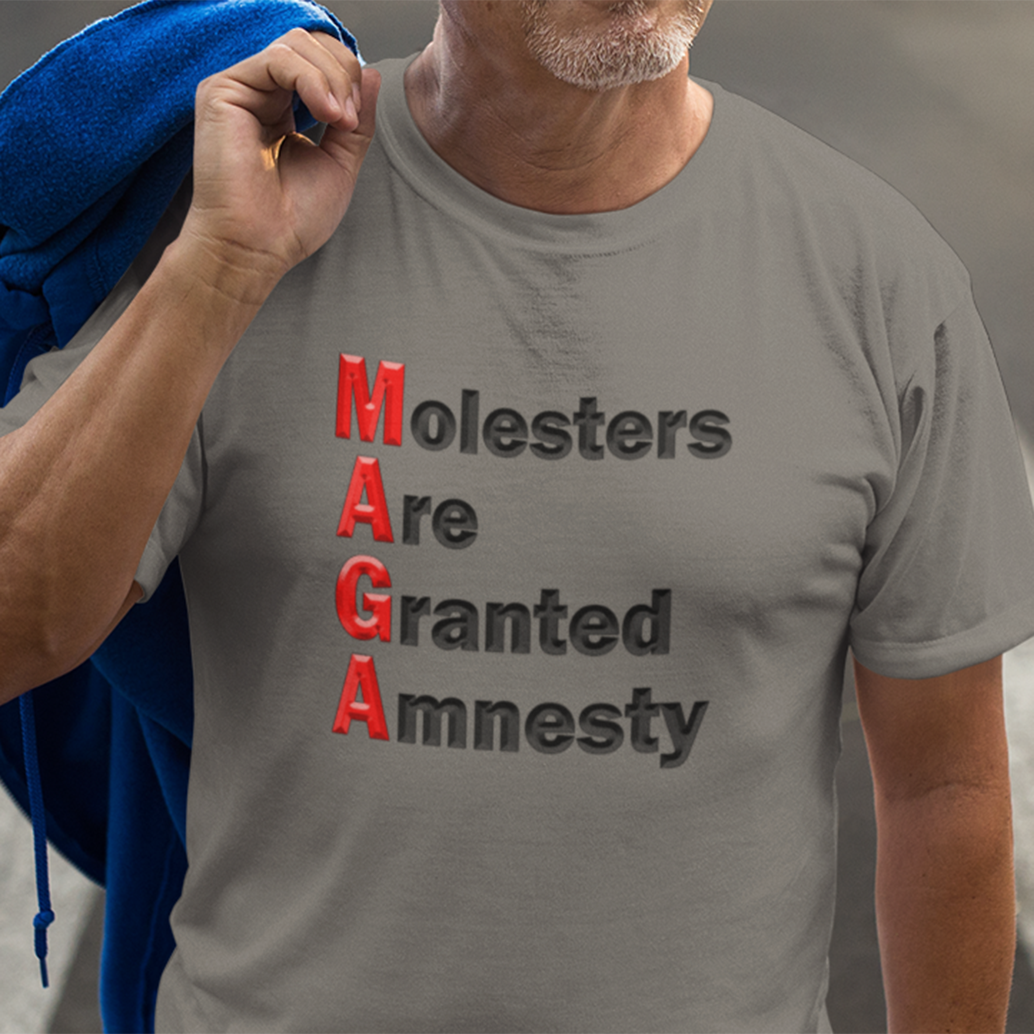 MAGA AMNESTY T-SHIRT/DEEP HEATHER