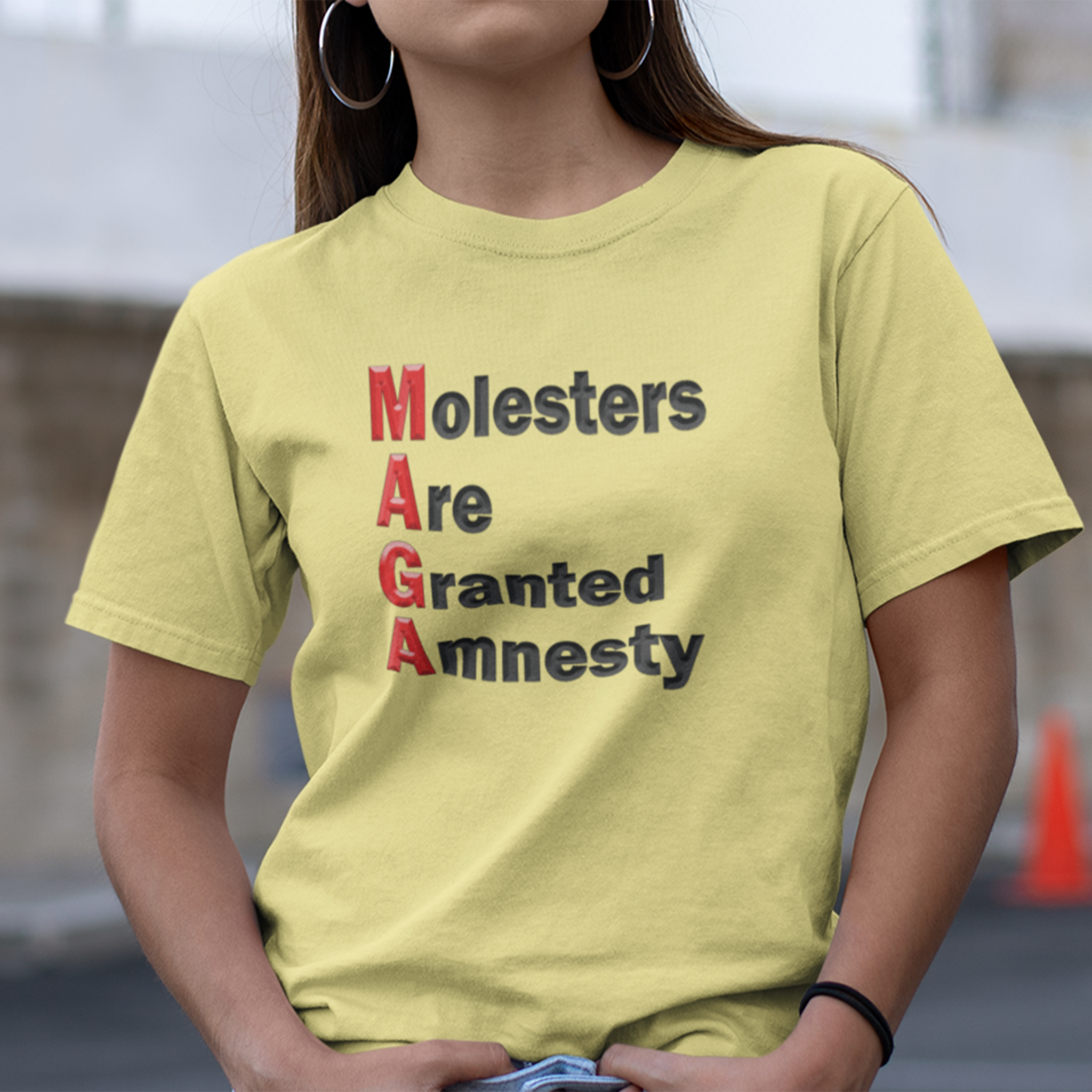 MAGA AMNESTY T-SHIRT/YELLOW