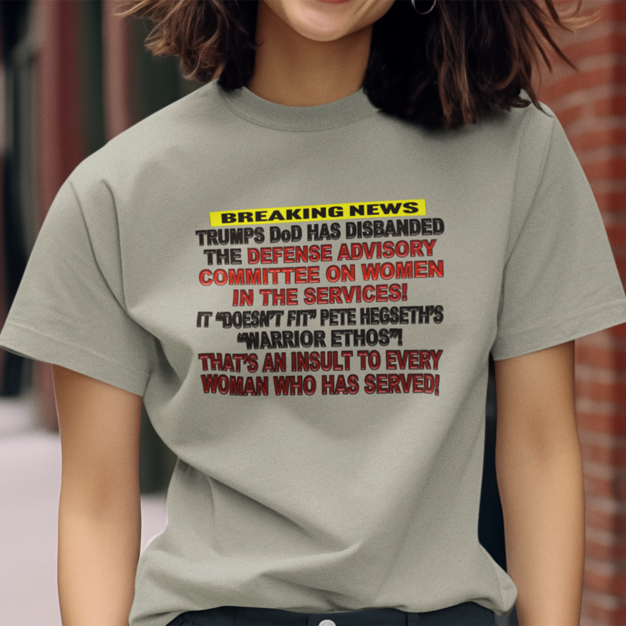 MILITARY WOMEN T-SHIRT/ATHLETIC HEATHER