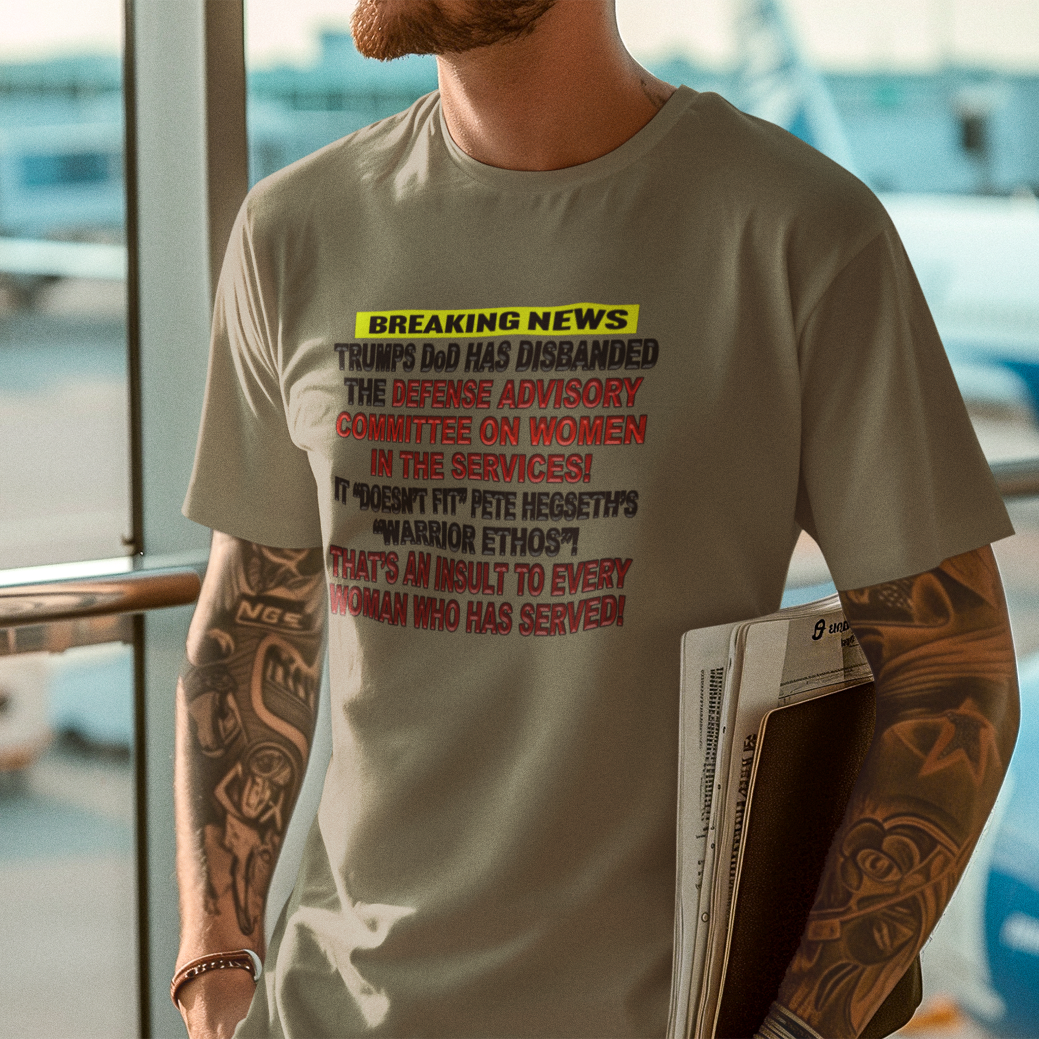 MILITARY WOMEN T-SHIRT/HEATHER OLIVE