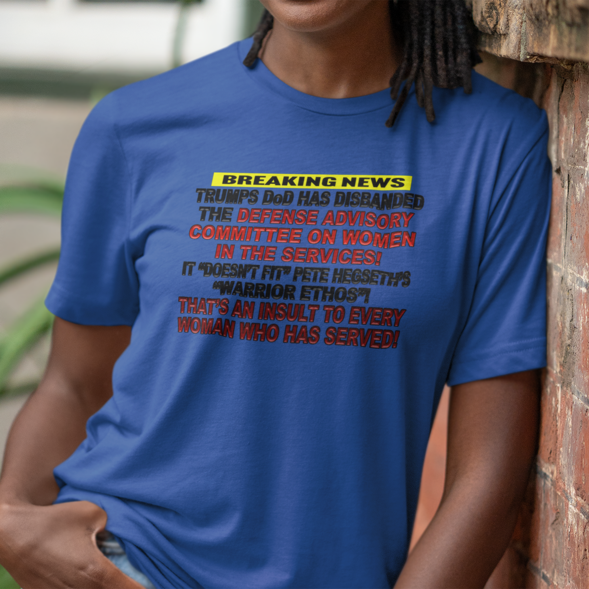 MILITARY WOMEN T-SHIRT/HEATHER TRUE ROYAL