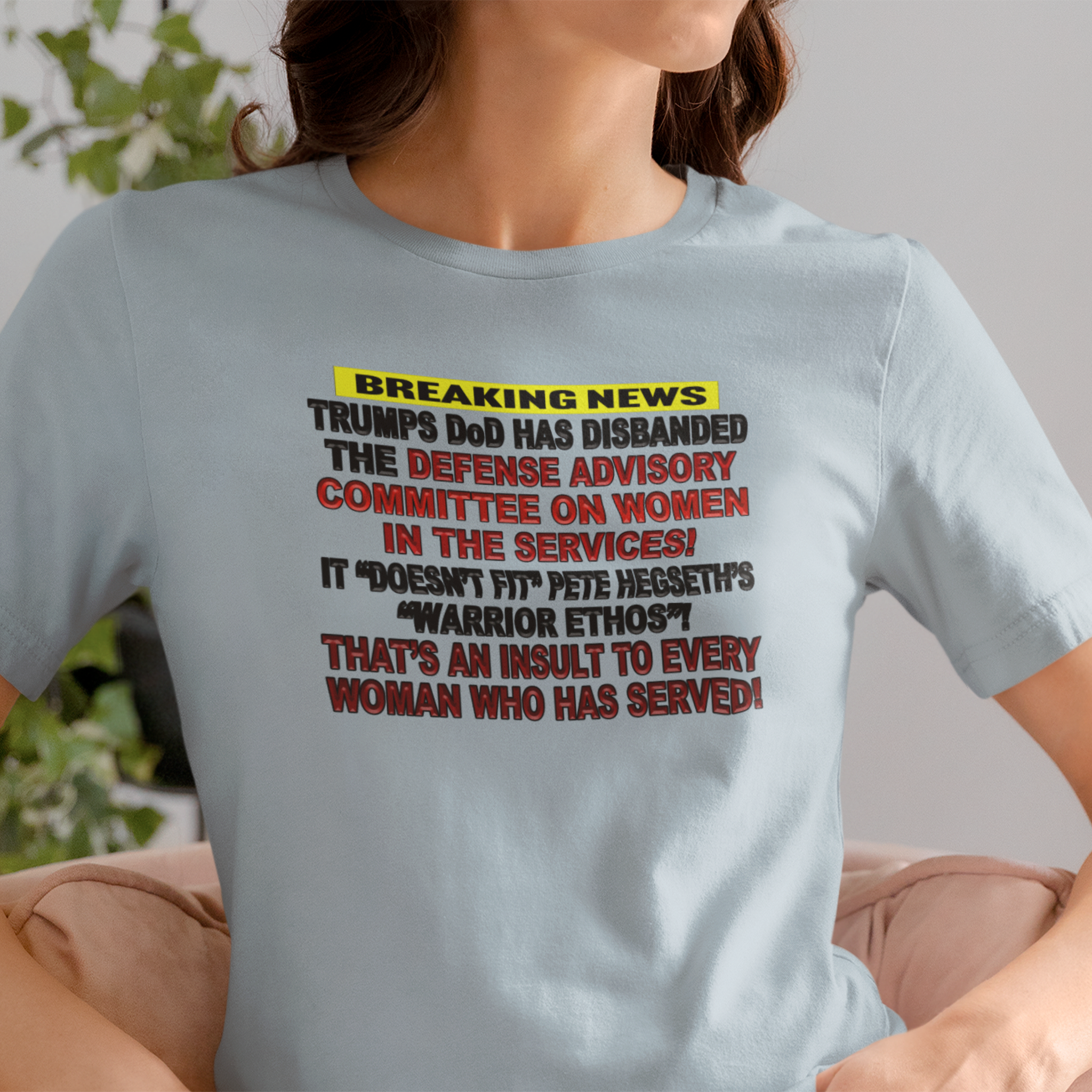 MILITARY WOMEN T-SHIRT/LIGHT BLUE