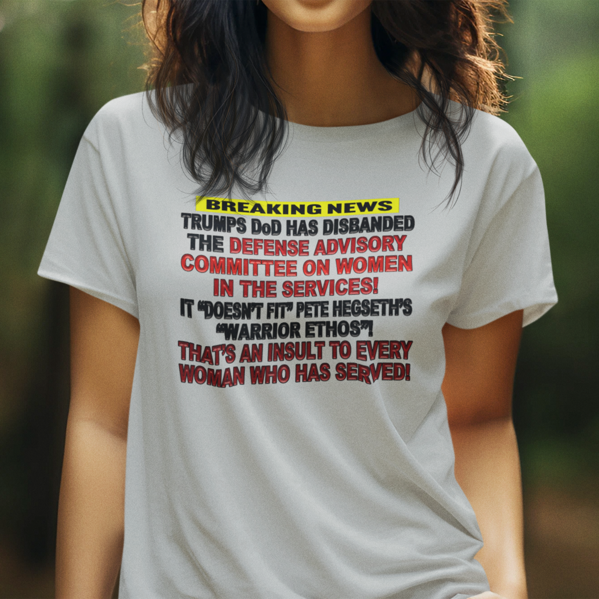 MILITARY WOMEN T-SHIRT/SILVER