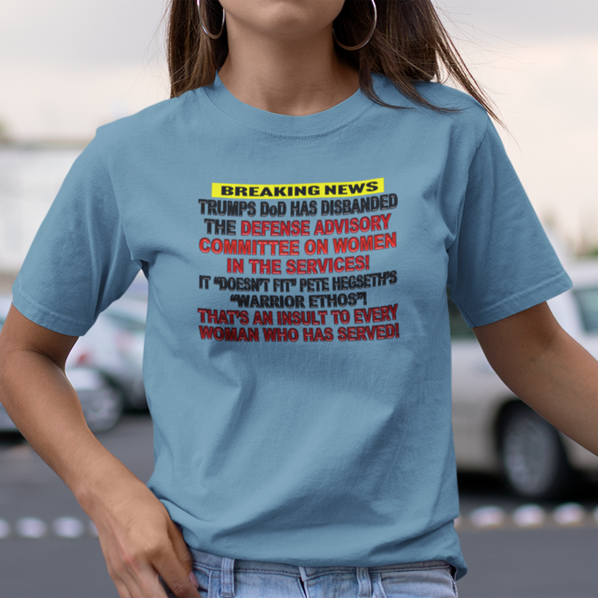 MILITARY WOMEN T-SHIRT/STEEL BLUE