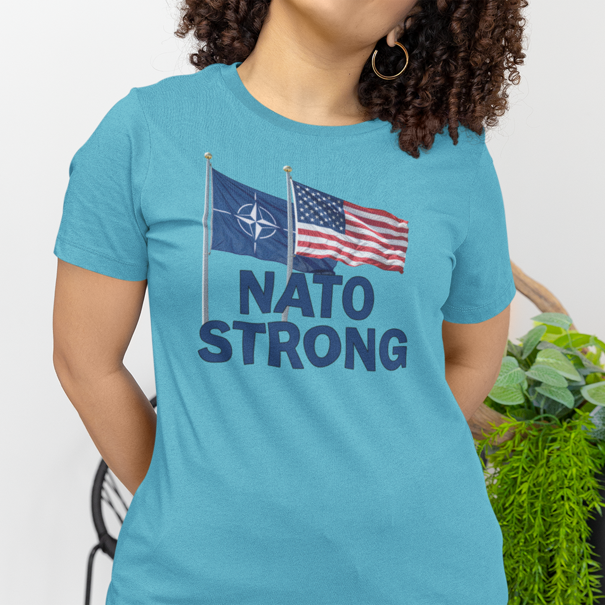 NATO STRONG T-SHIRT/HEATHER AQUA