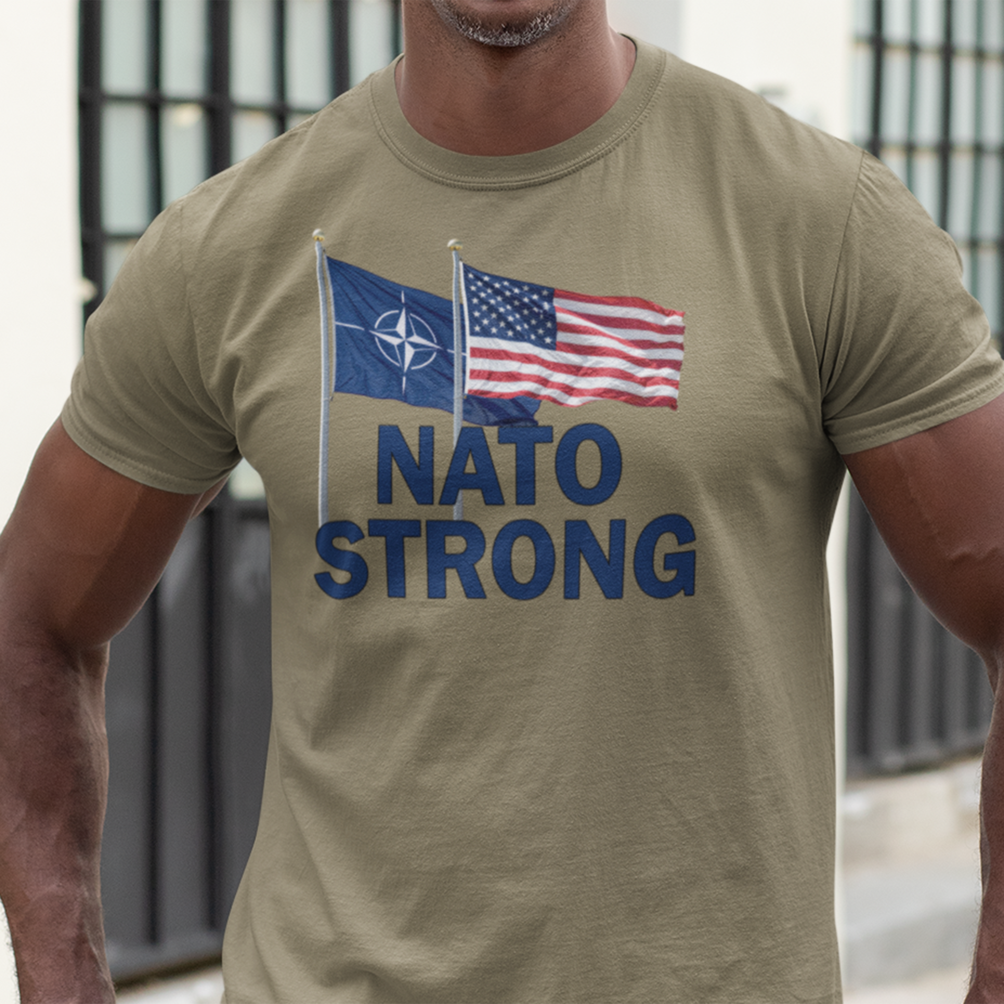 NATO STRONG T-SHIRT/HEATHER OLIVE