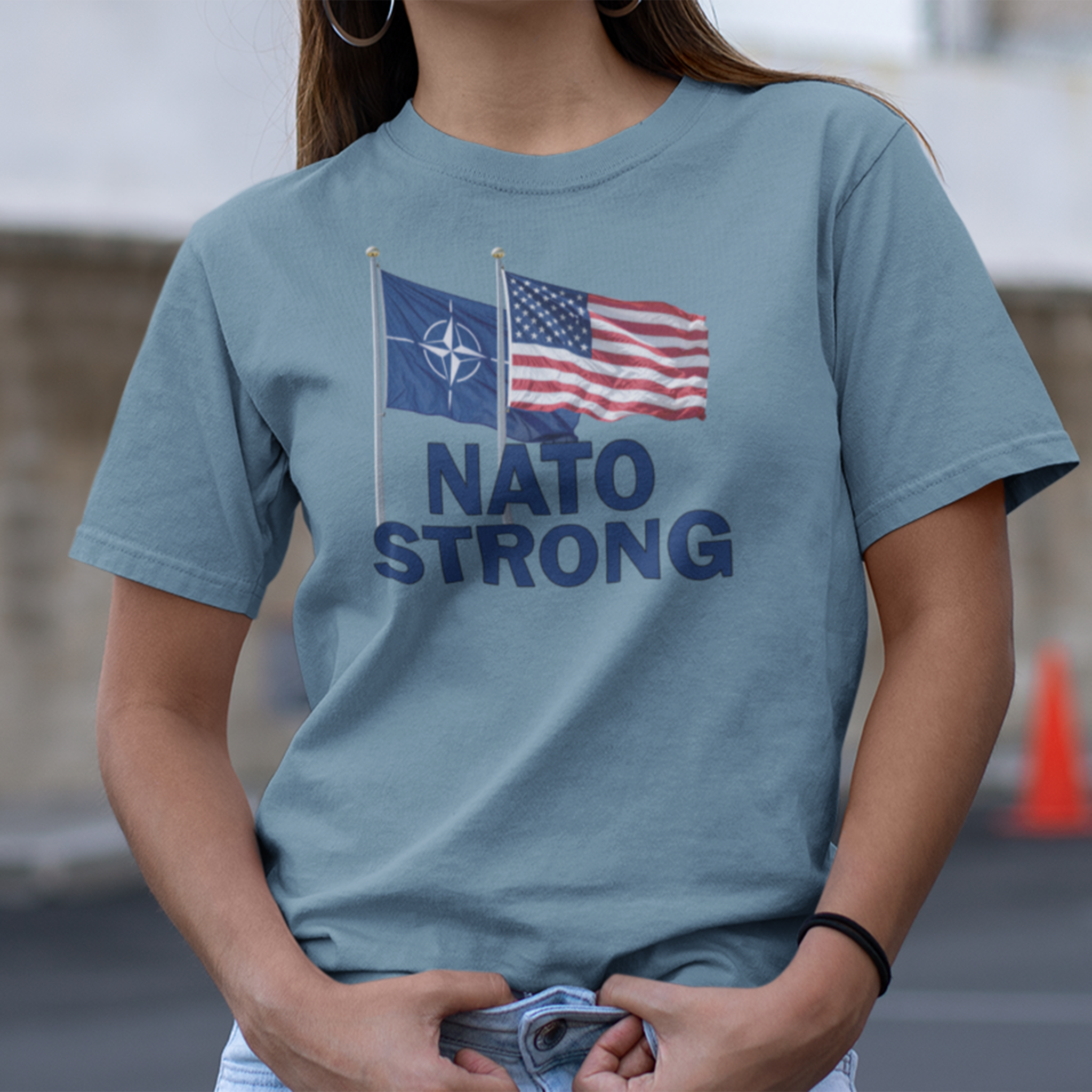 NATO STRONG T-SHIRT/STEEL BLUE