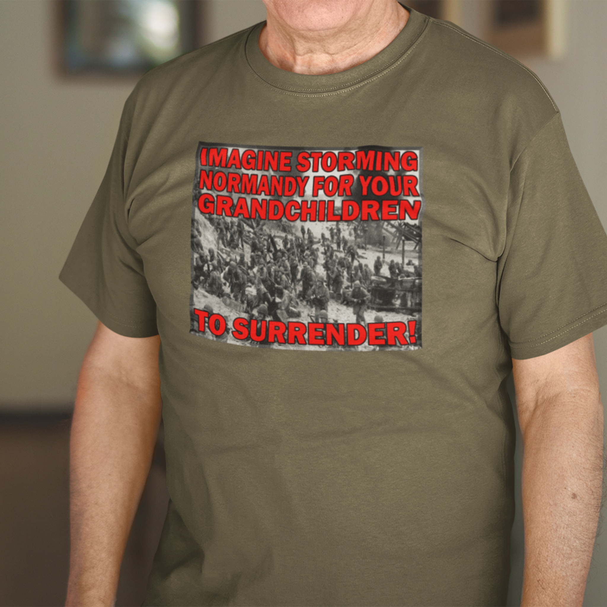 NORMANDY T-SHIRT/HEATHER OLIVE