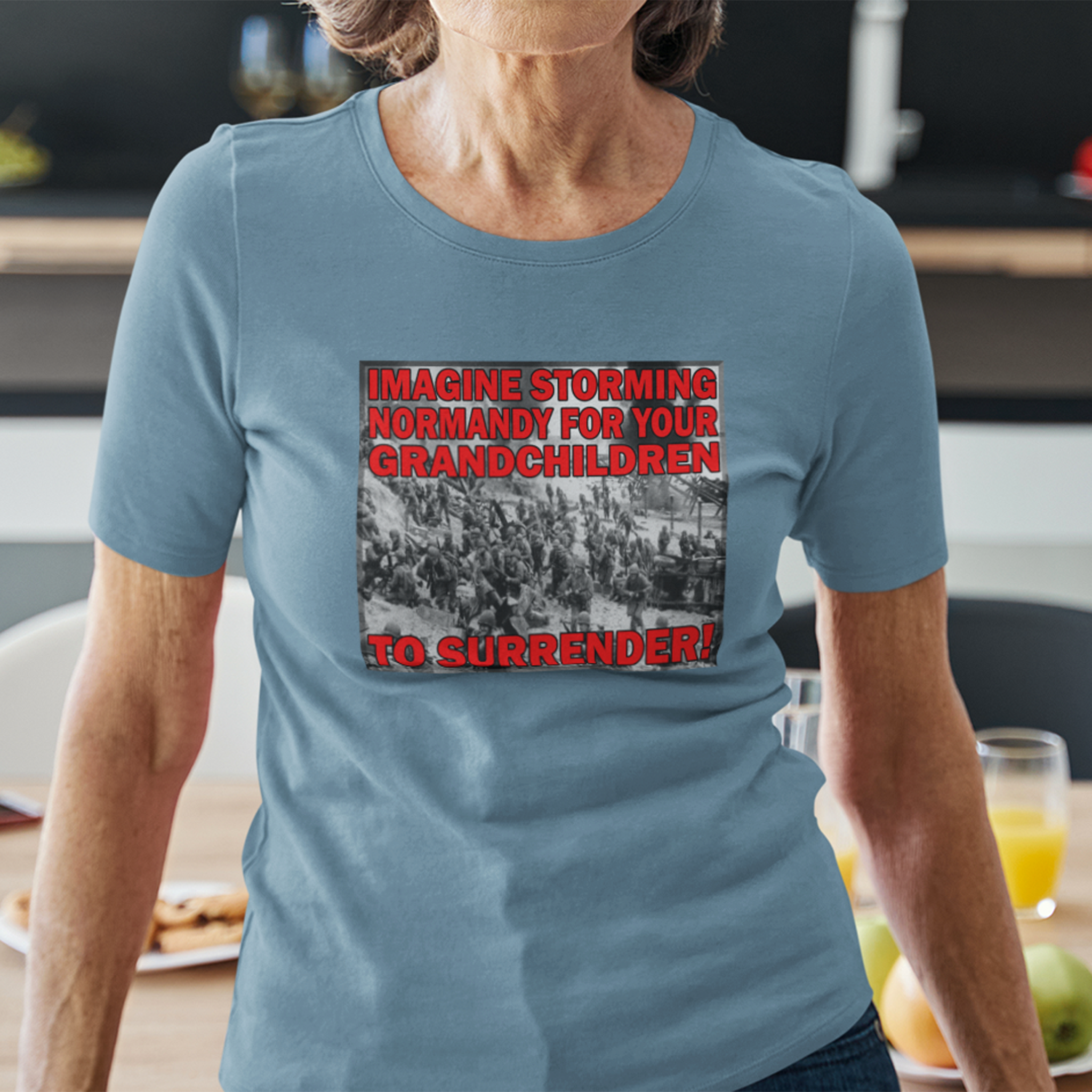 NORMANDY T-SHIRT/STEEL BLUE