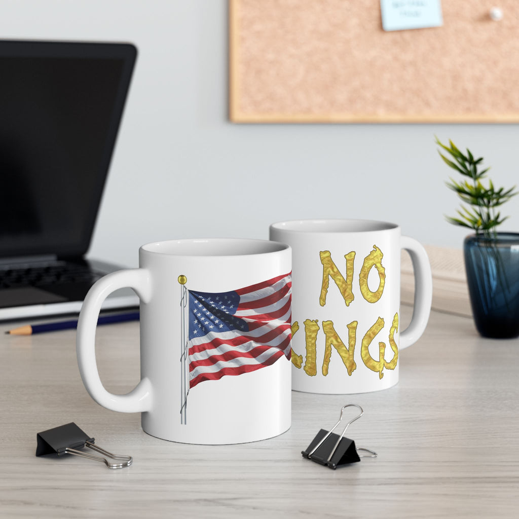 NO KINGS CERAMIC MUG/WHITE