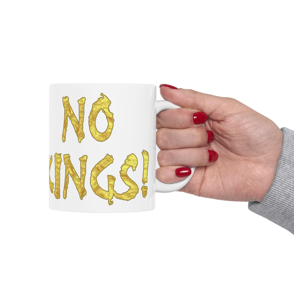 NO KINGS CERAMIC MUG/WHITE