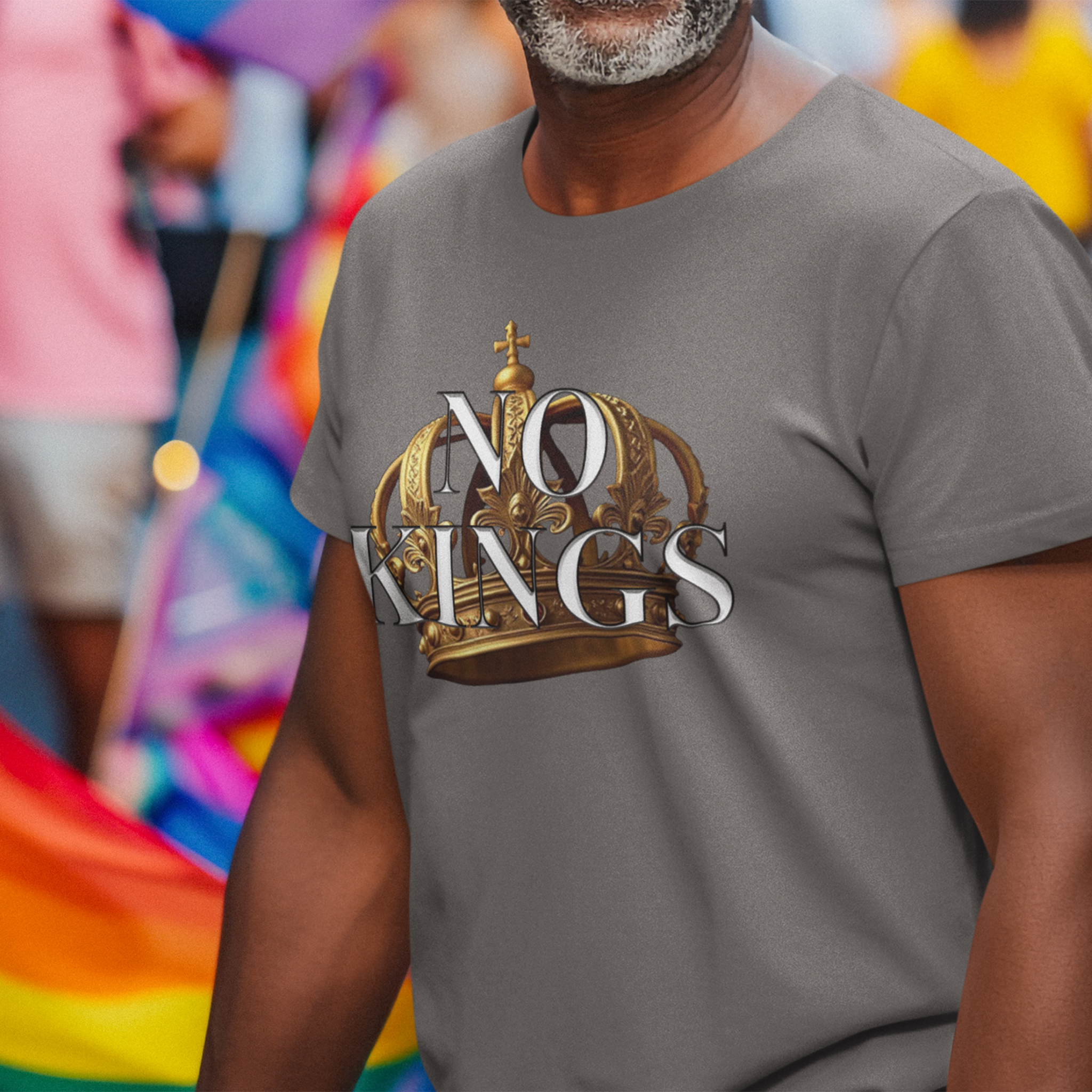 NO KINGS CROWN T-SHIRT/DEEP HEATHER