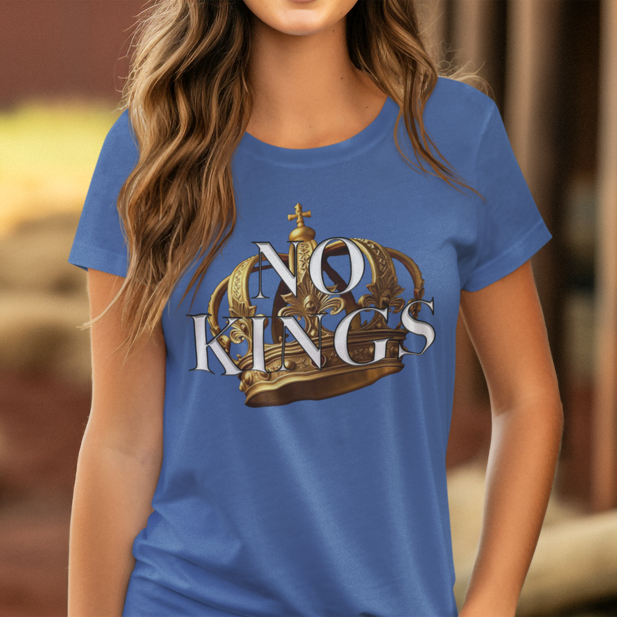 NO KINGS CROWN T-SHIRT/TRUE ROYAL