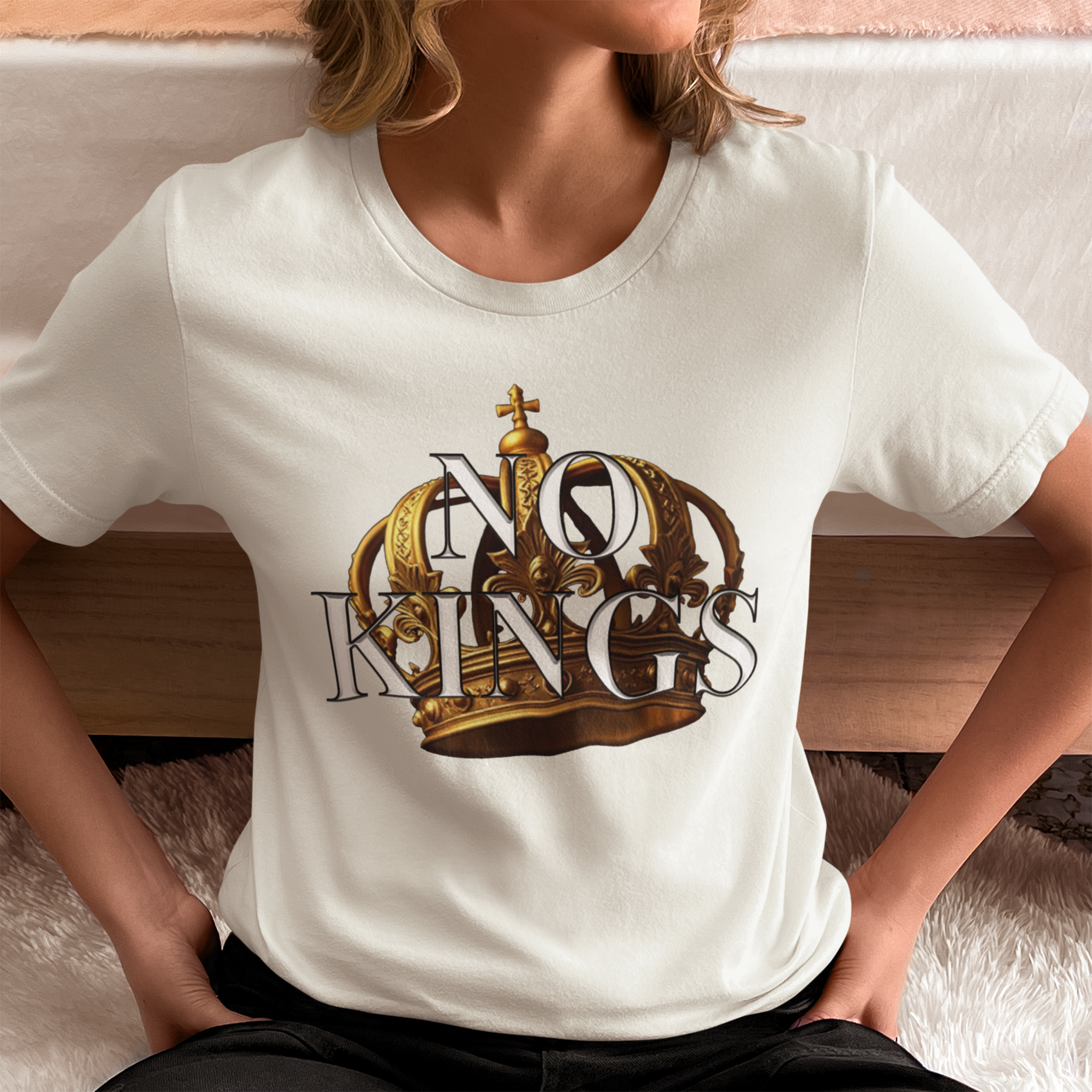 NO KINGS CROWN T-SHIRT/WHITE