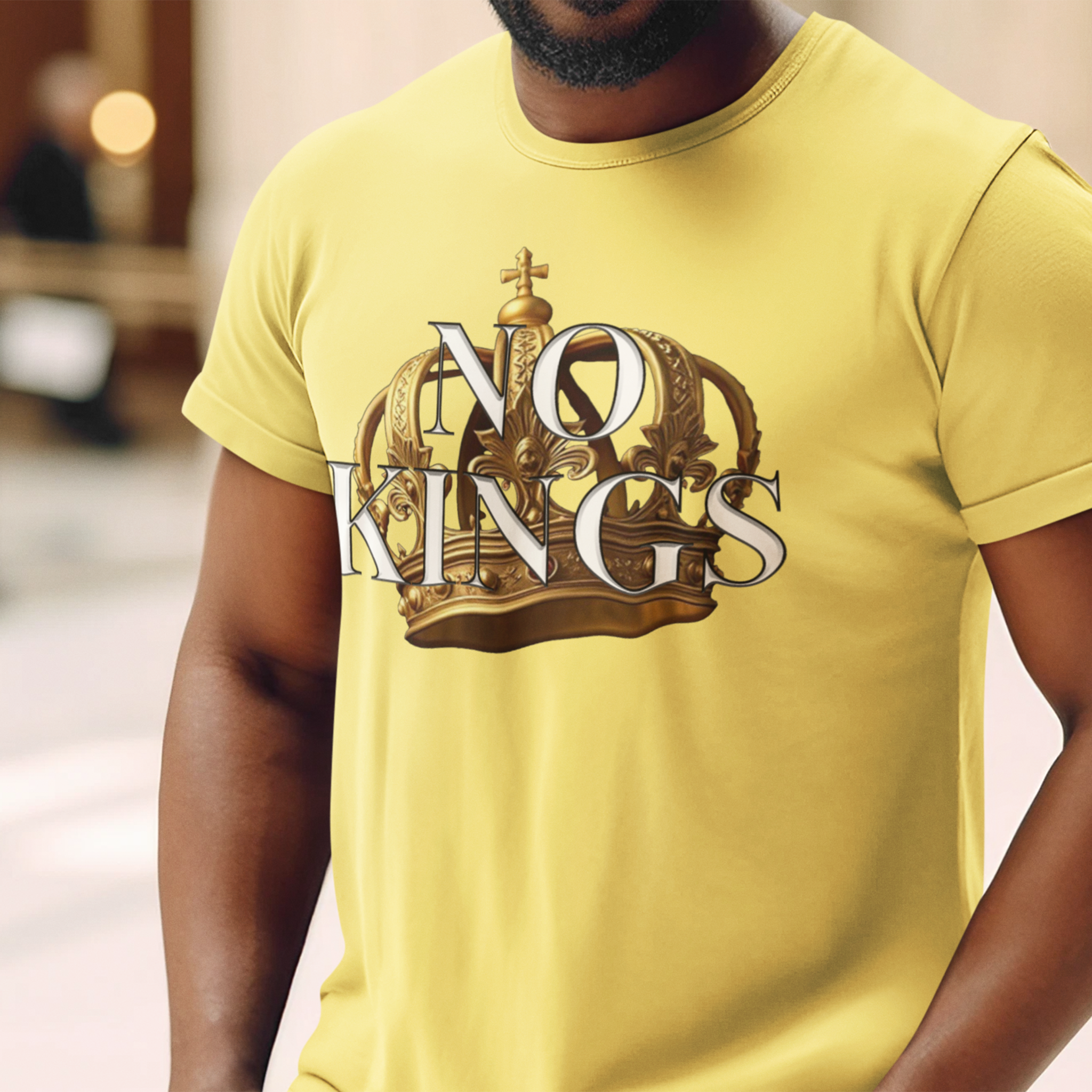 NO KINGS CROWN T-SHIRT/YELLOW
