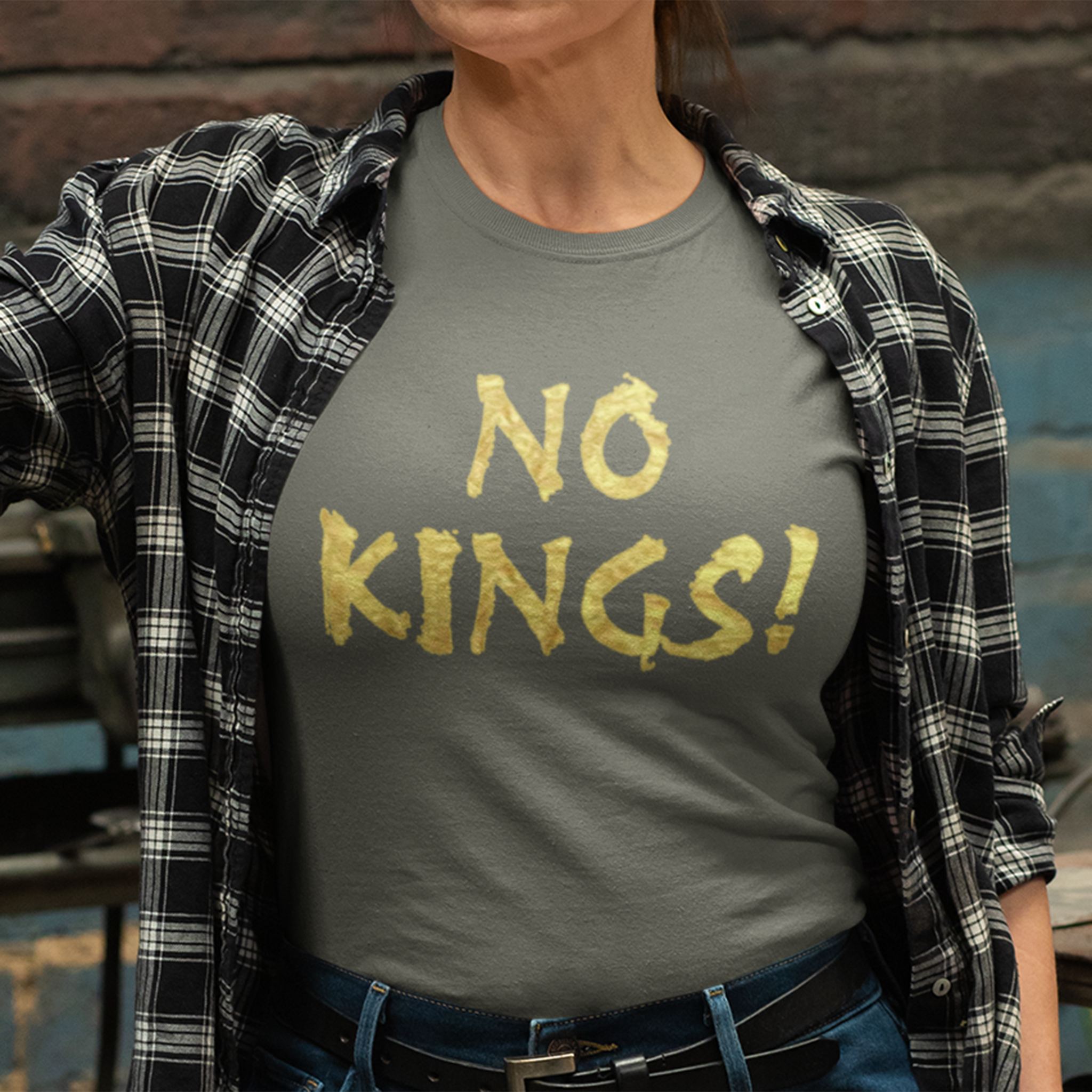 NO KINGS GOLD T-SHIRT/ARMY
