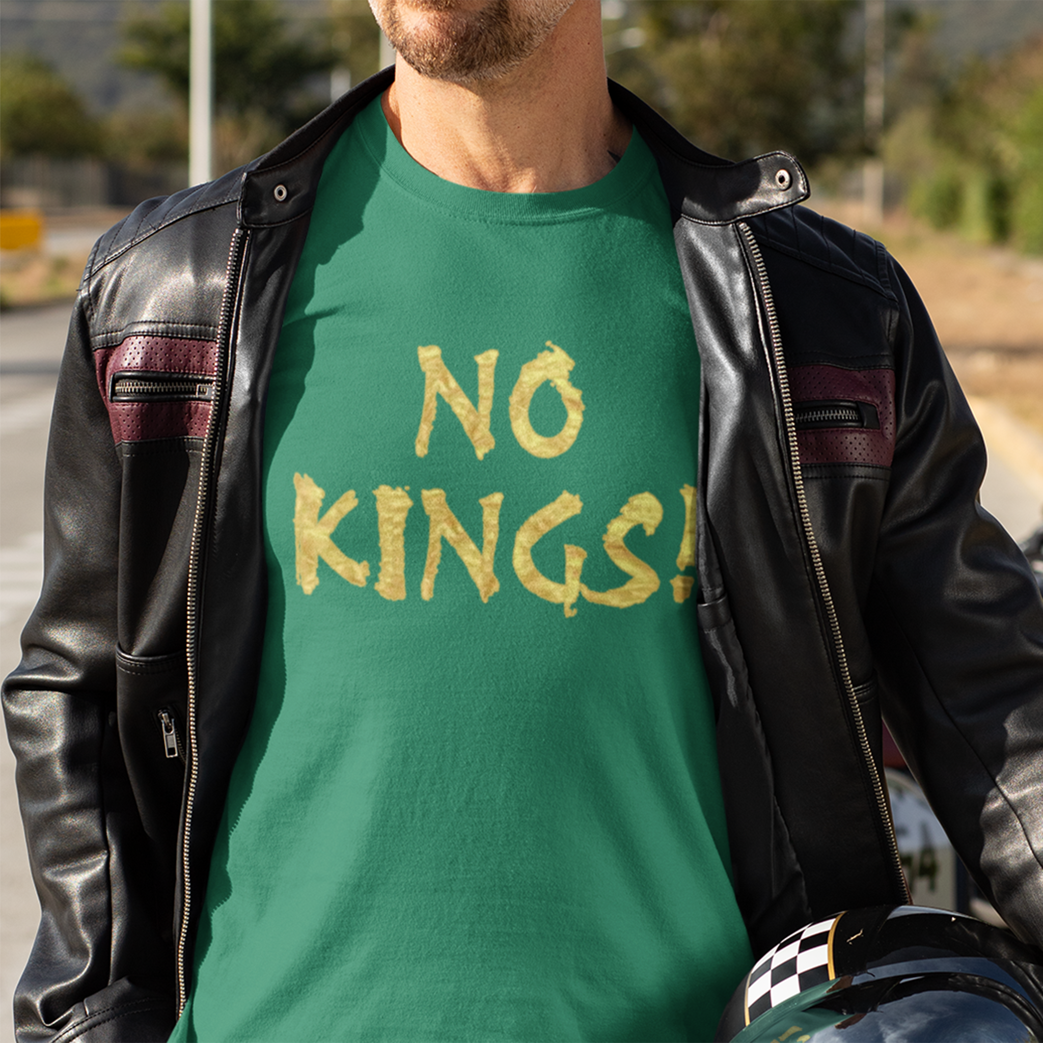 NO KINGS GOLD T-SHIRT/KELLY