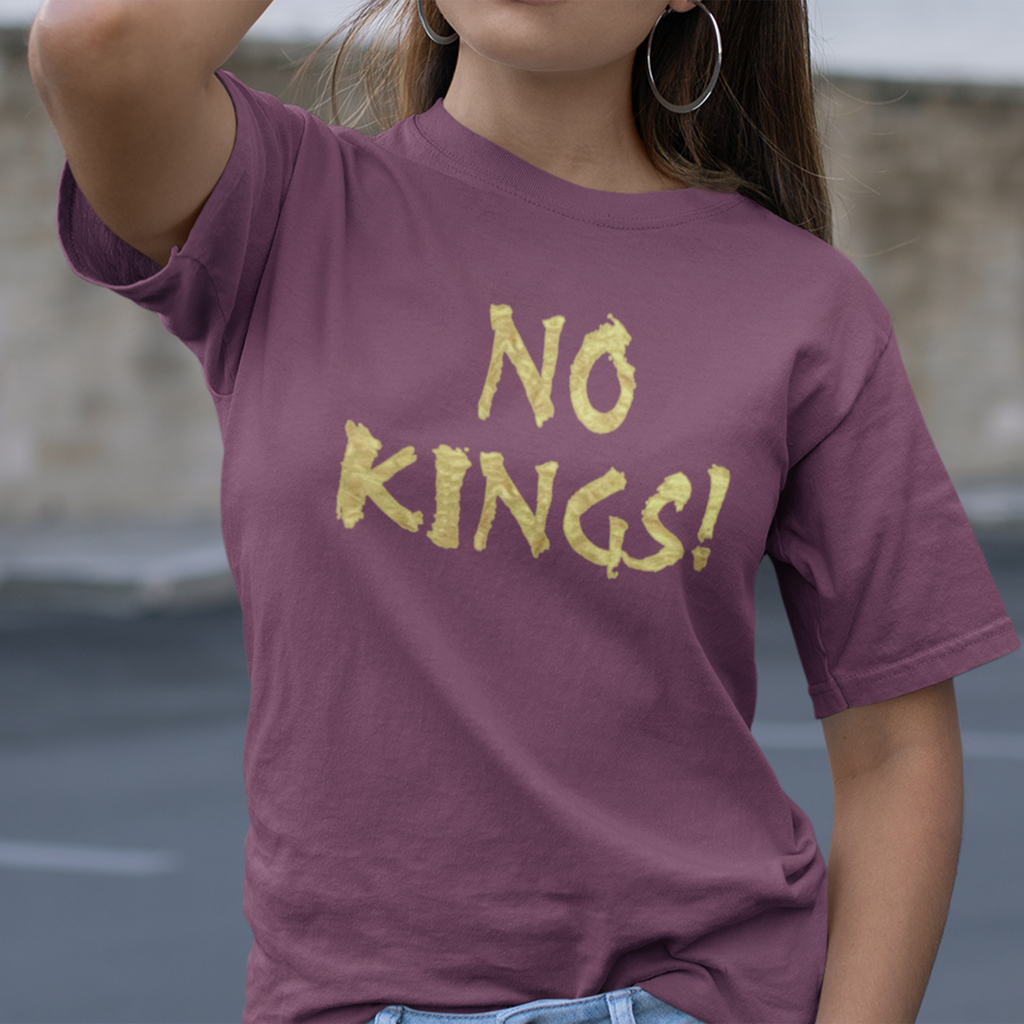 NO KINGS GOLD T-SHIRT/MAROON