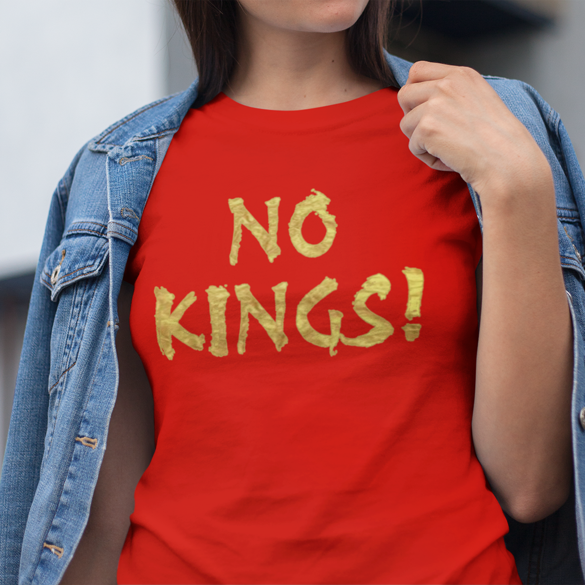 NO KINGS GOLD T-SHIRT/RED
