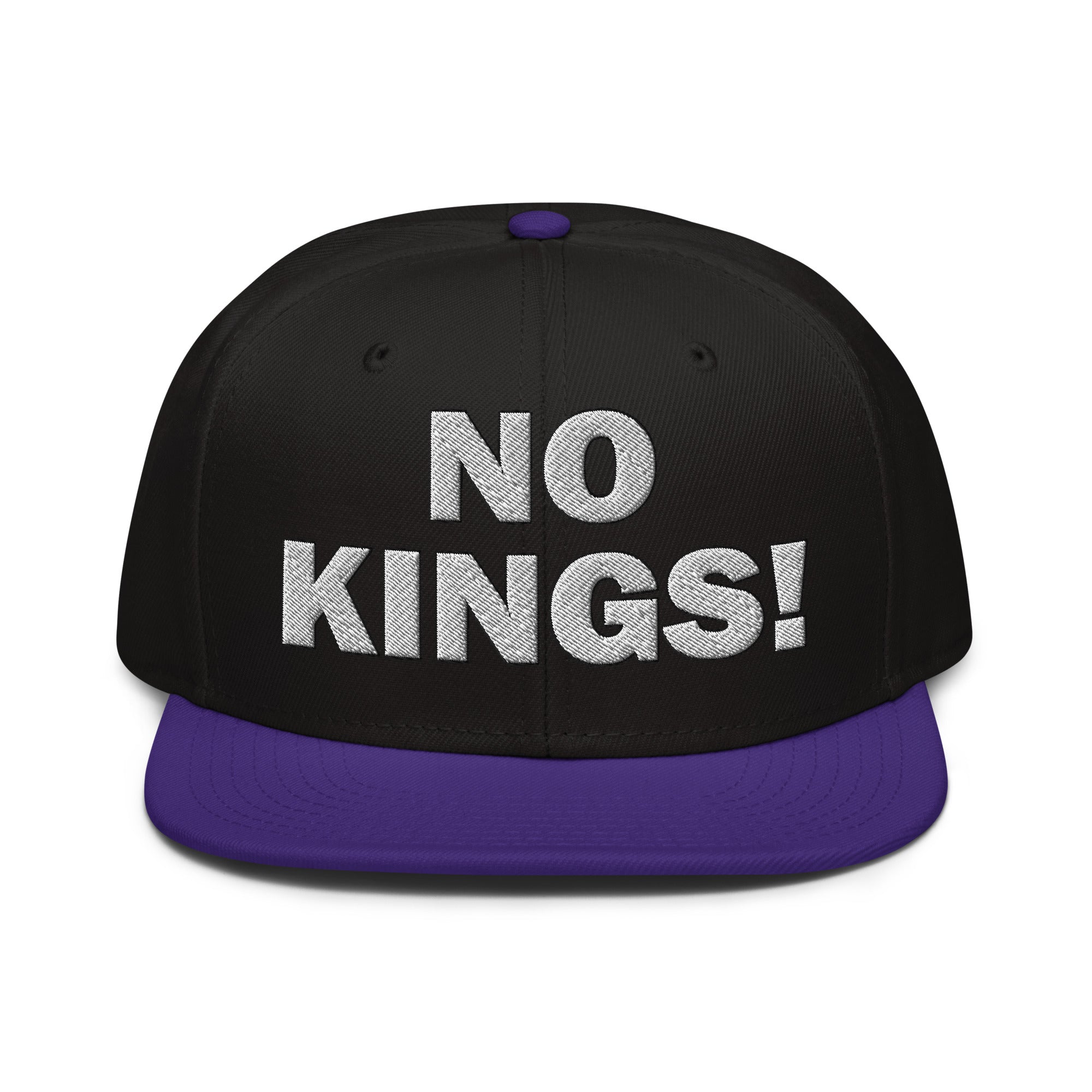 NO KINGS SNAPBACK CAP/Purple/Black/Black