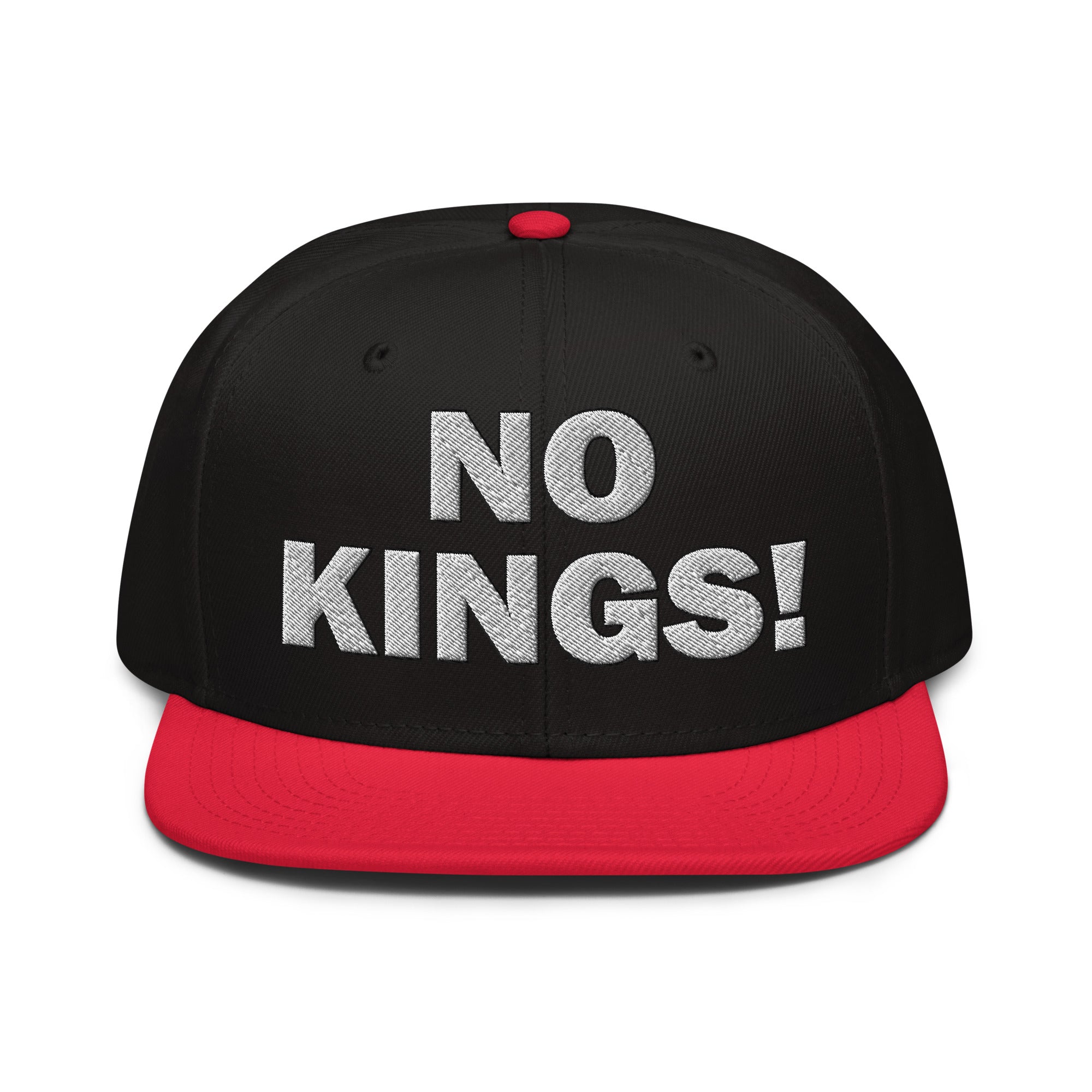 NO KINGS SNAPBACK CAP/Red/Black/Black