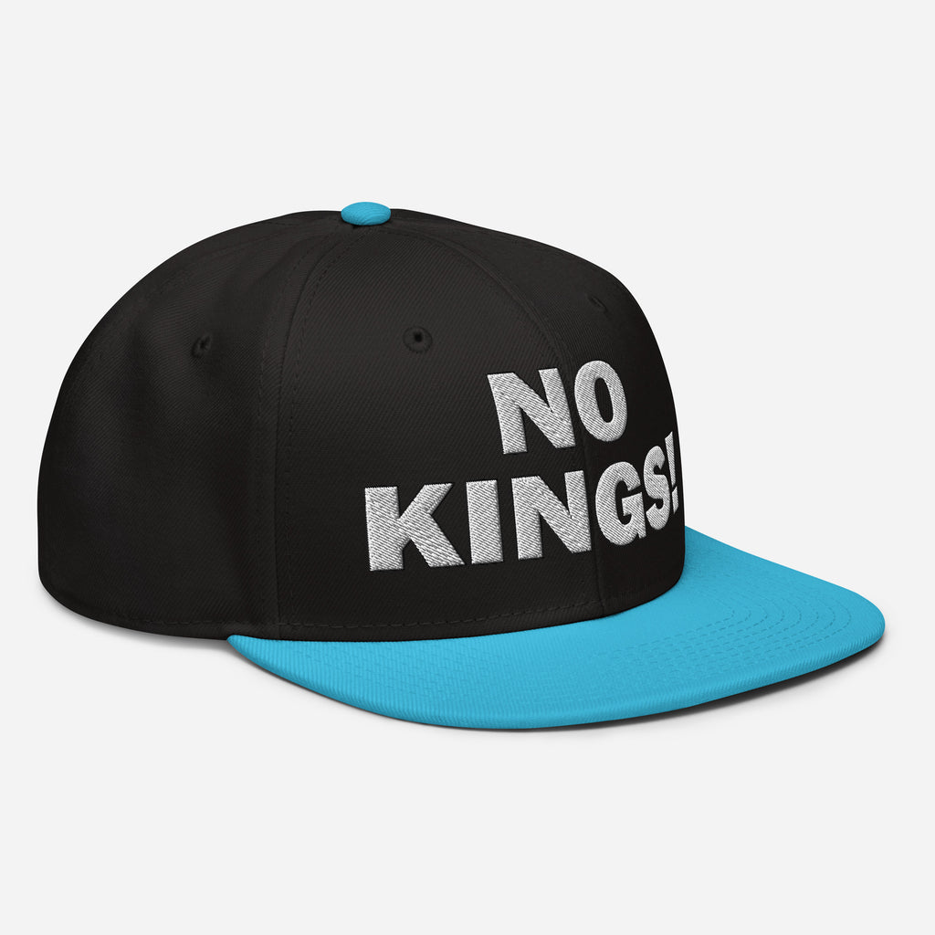NO KINGS SNAPBACK CAP/Aqua blue/Black/Black