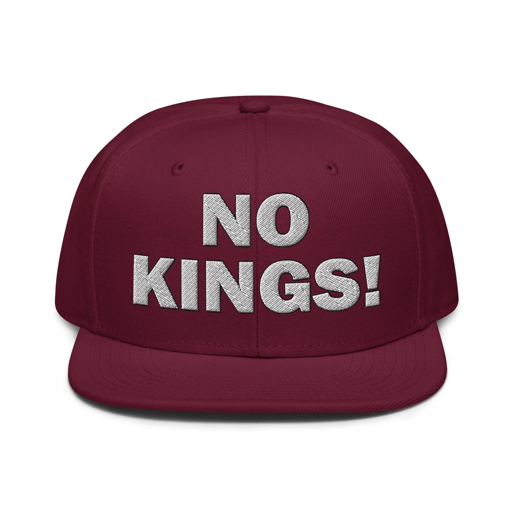NO KINGS SNAPBACK CAP/Burgundy maroon