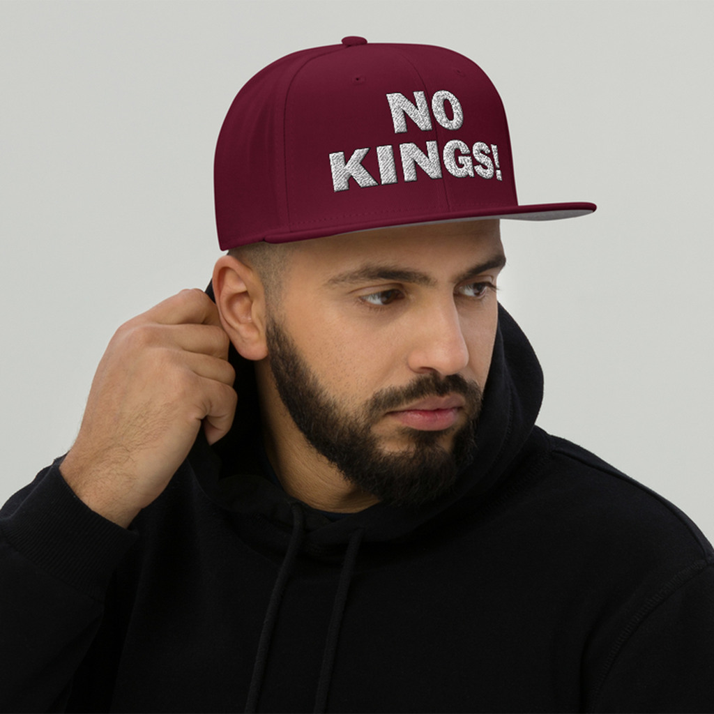 NO KINGS SNAPBACK CAP/Burgundy maroon