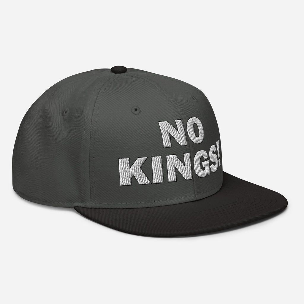 NO KINGS SNAPBACK CAP/Black/Charcoal gray/Charcoal gray