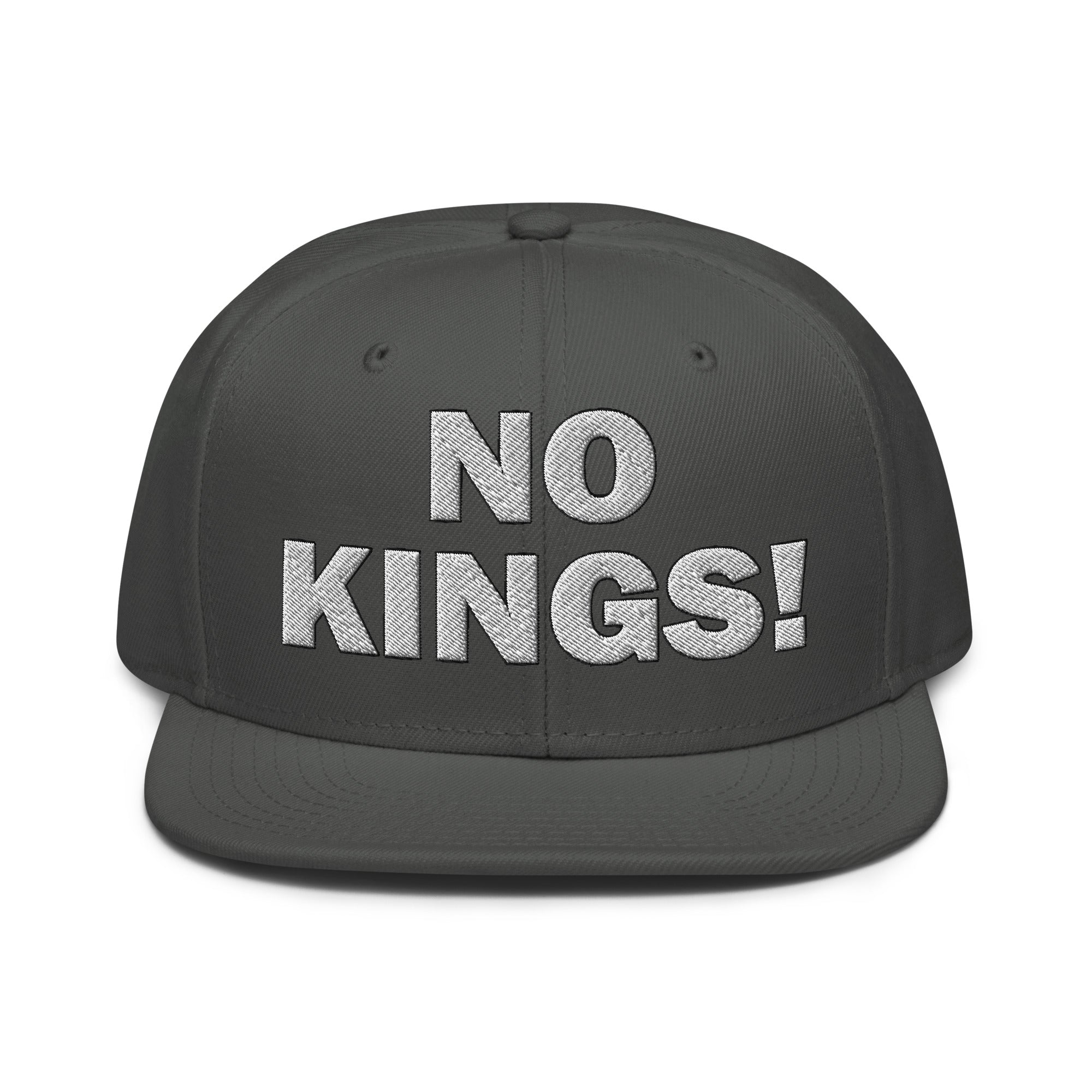 NO KINGS SNAPBACK CAP/Charcoal gray