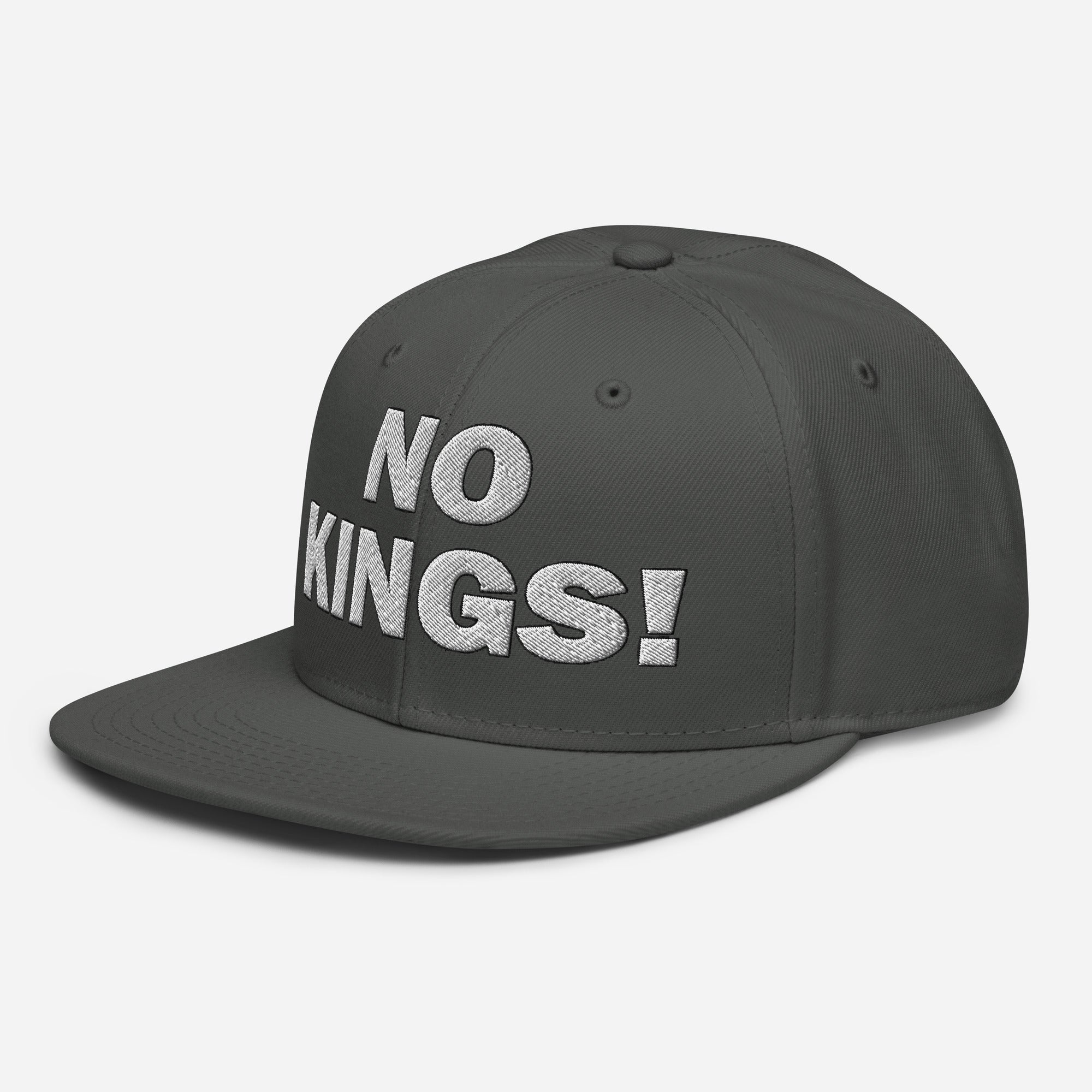 NO KINGS SNAPBACK CAP/Charcoal gray