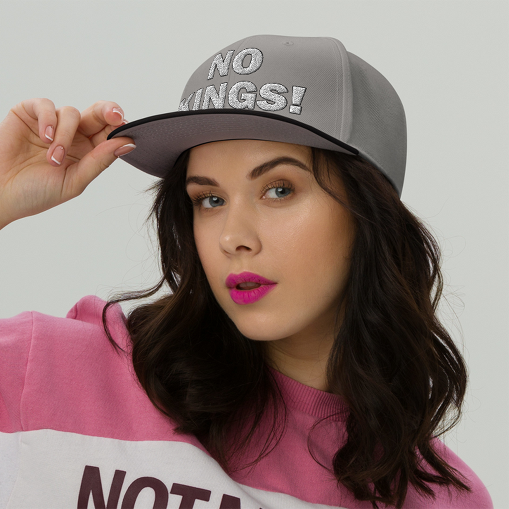 NO KINGS SNAPBACK CAP/Black/Gray/Gray