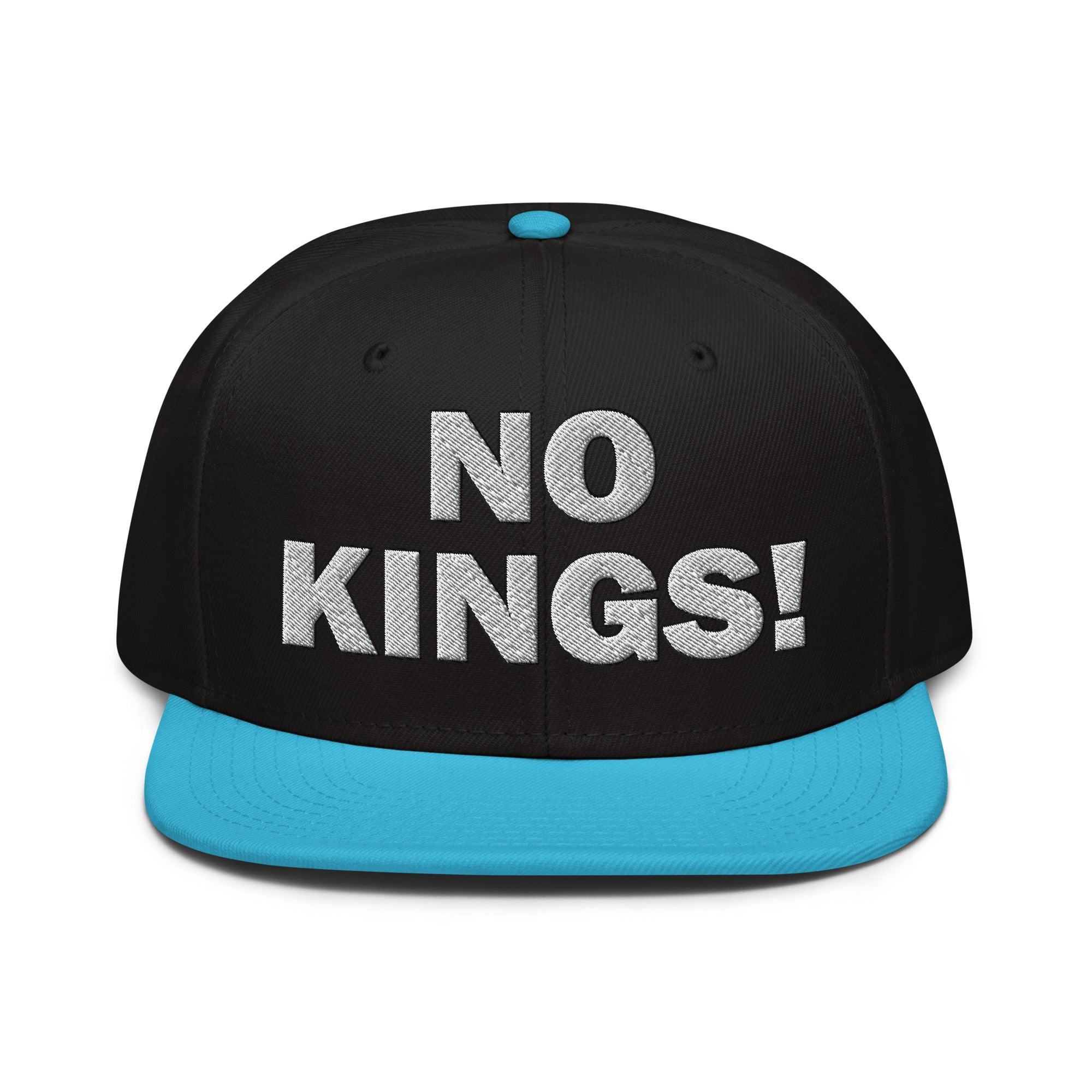 NO KINGS SNAPBACK CAP/Aqua blue/Black/Black