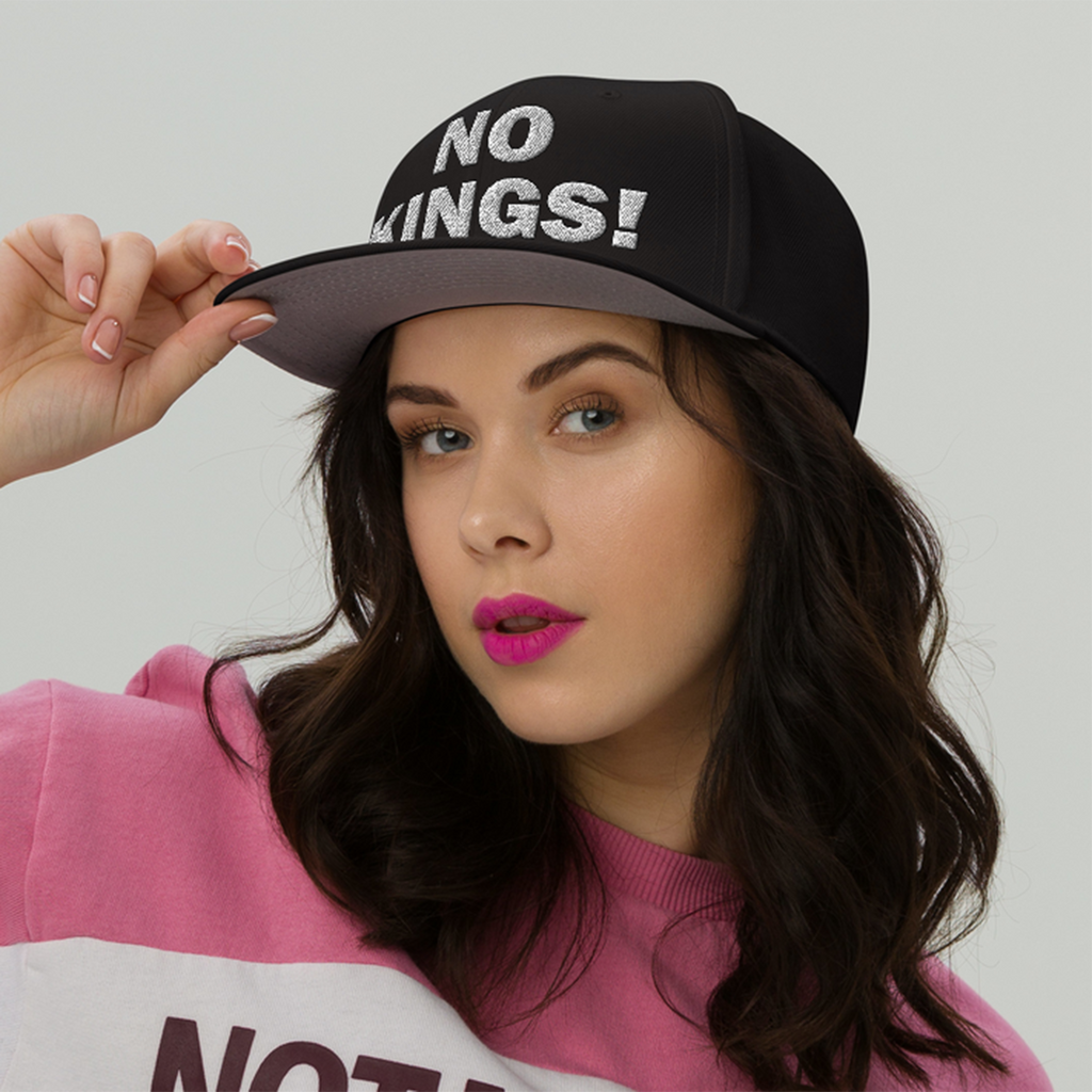 NO KINGS SNAPBACK CAP/Black