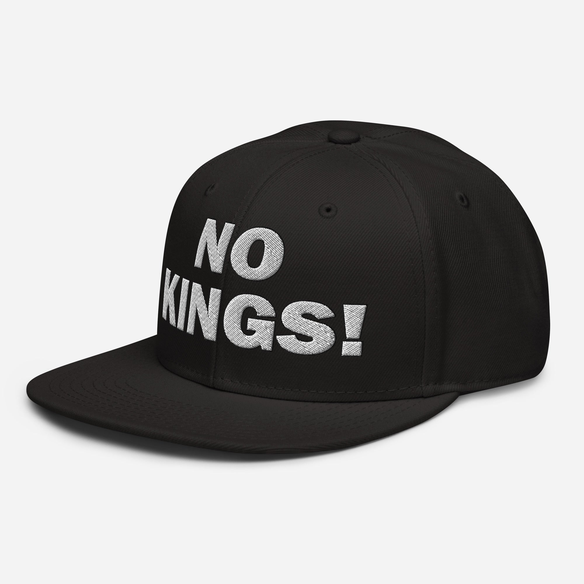 NO KINGS SNAPBACK CAP/Black