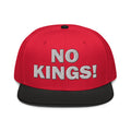NO KINGS SNAPBACK CAP/Black/Red/Red