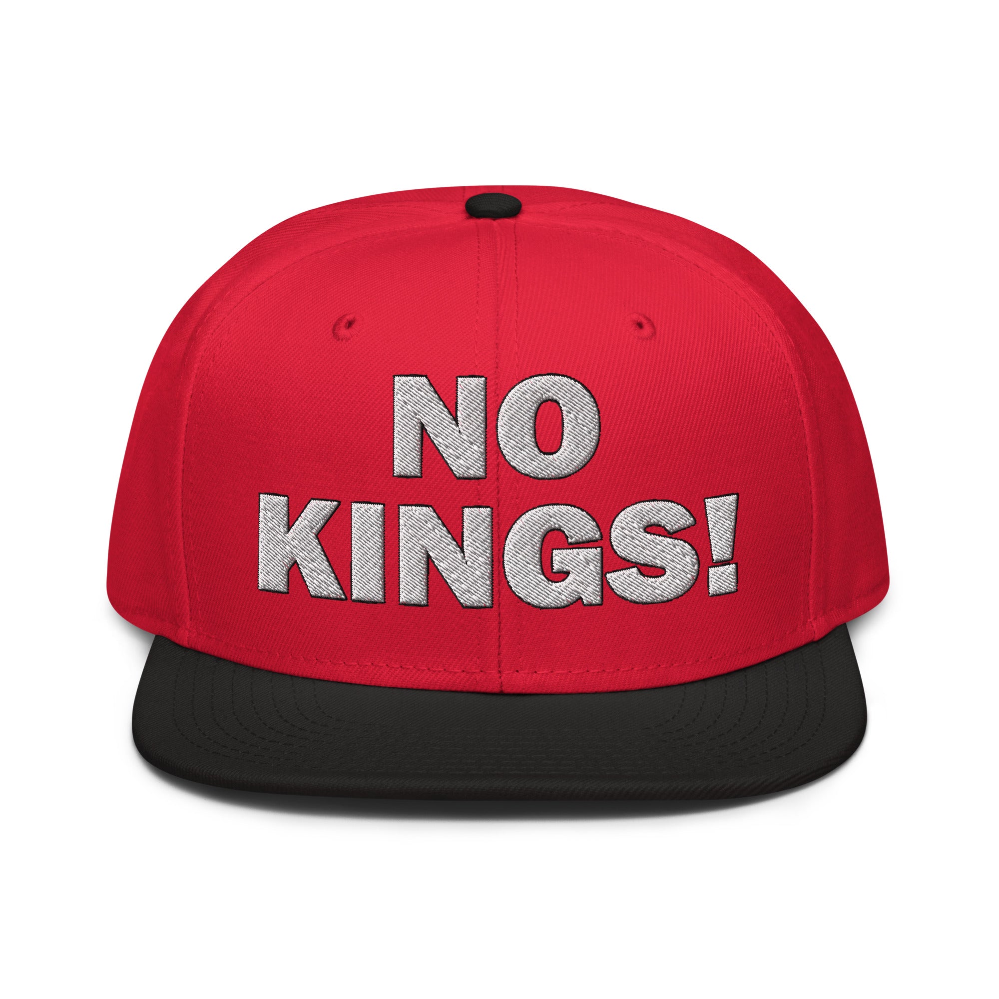NO KINGS SNAPBACK CAP/Black/Red/Red